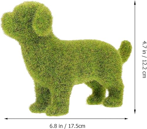 Miniatura 7 de Happyyami Rocas artificiales de musgo con forma de perro, piedras cubiertas de musgo verde sintético, bolas de musgo verde, césped de musgo