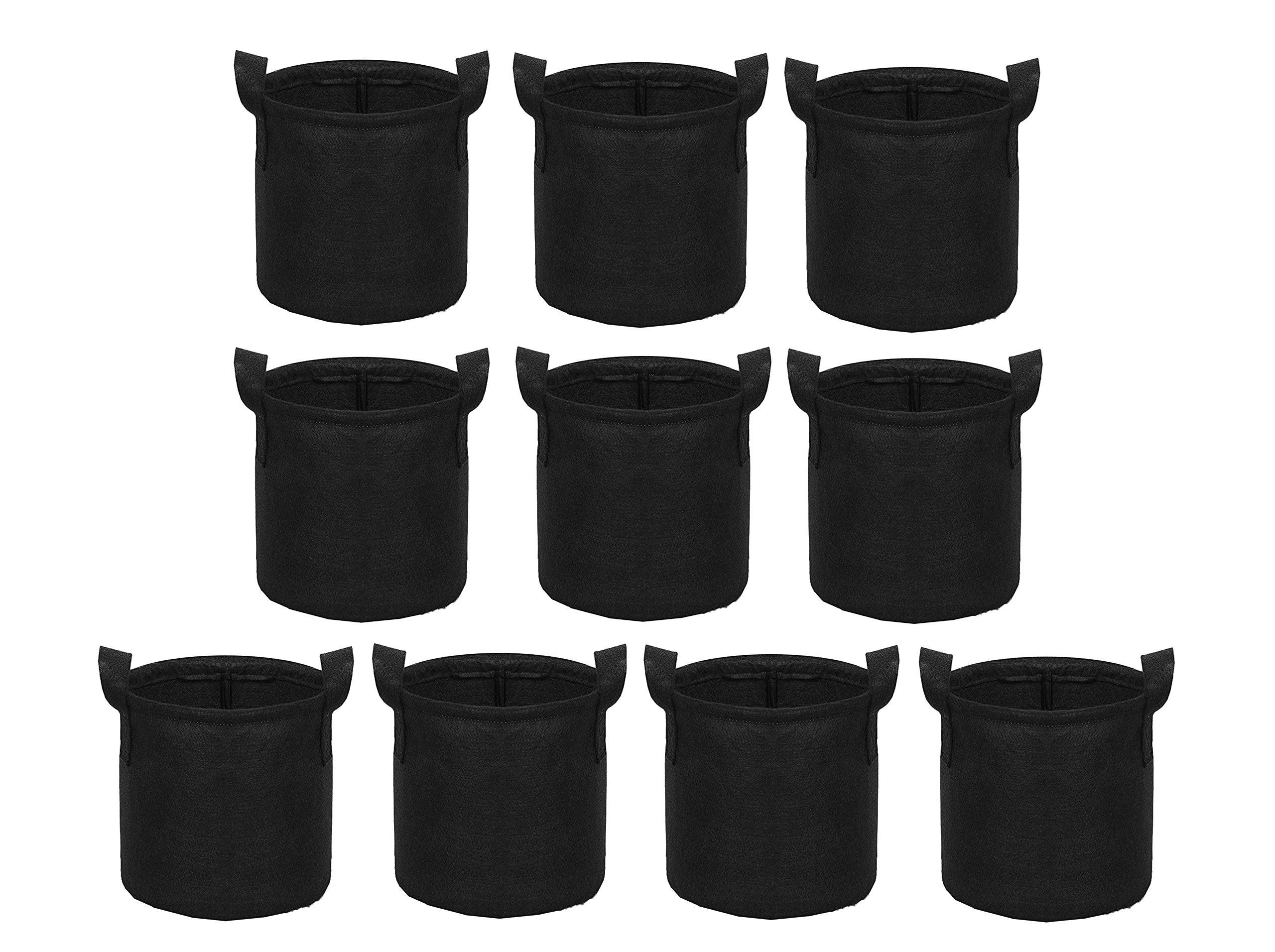 Vapor Non-Woven Fabric Grow Bags, Black, Ideal for Terrace Garden, Light Weight (9 x 9 Inch, Pack of 10) (B0992NP9PN) Amazon Price History, Amazon Price Tracker