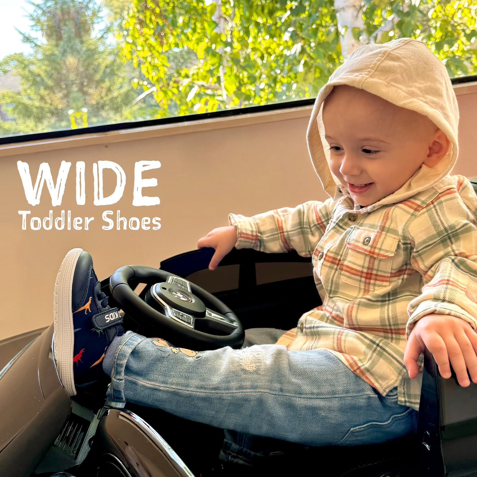 STQ Toddler Boys Wide Toe Barefoot Walking Shoes Comfort Lightweight Breathable Tennis Gym Sneakers Navy Size 4