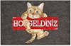 Monnhein Cat Dog Funny Design Decorative Door front Mat, Outdoor/In-Home/Bathroom/Kitchen/Bedroom/Entrance Mats (Welcome Cat, 45x70)