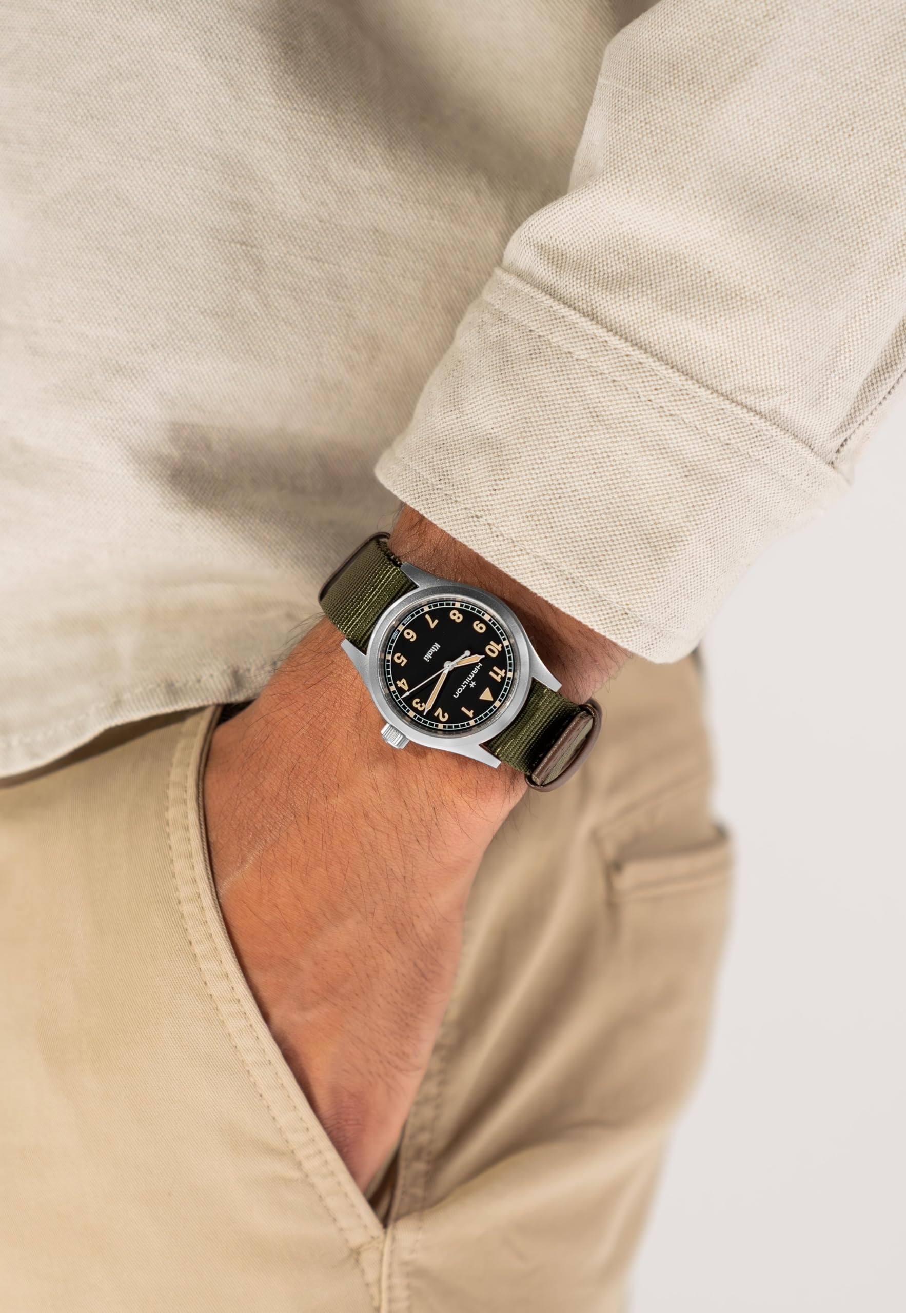 Hamilton Reloj analógico de Cuarzo Suizo Unisex con Correa de poliéster H69401930