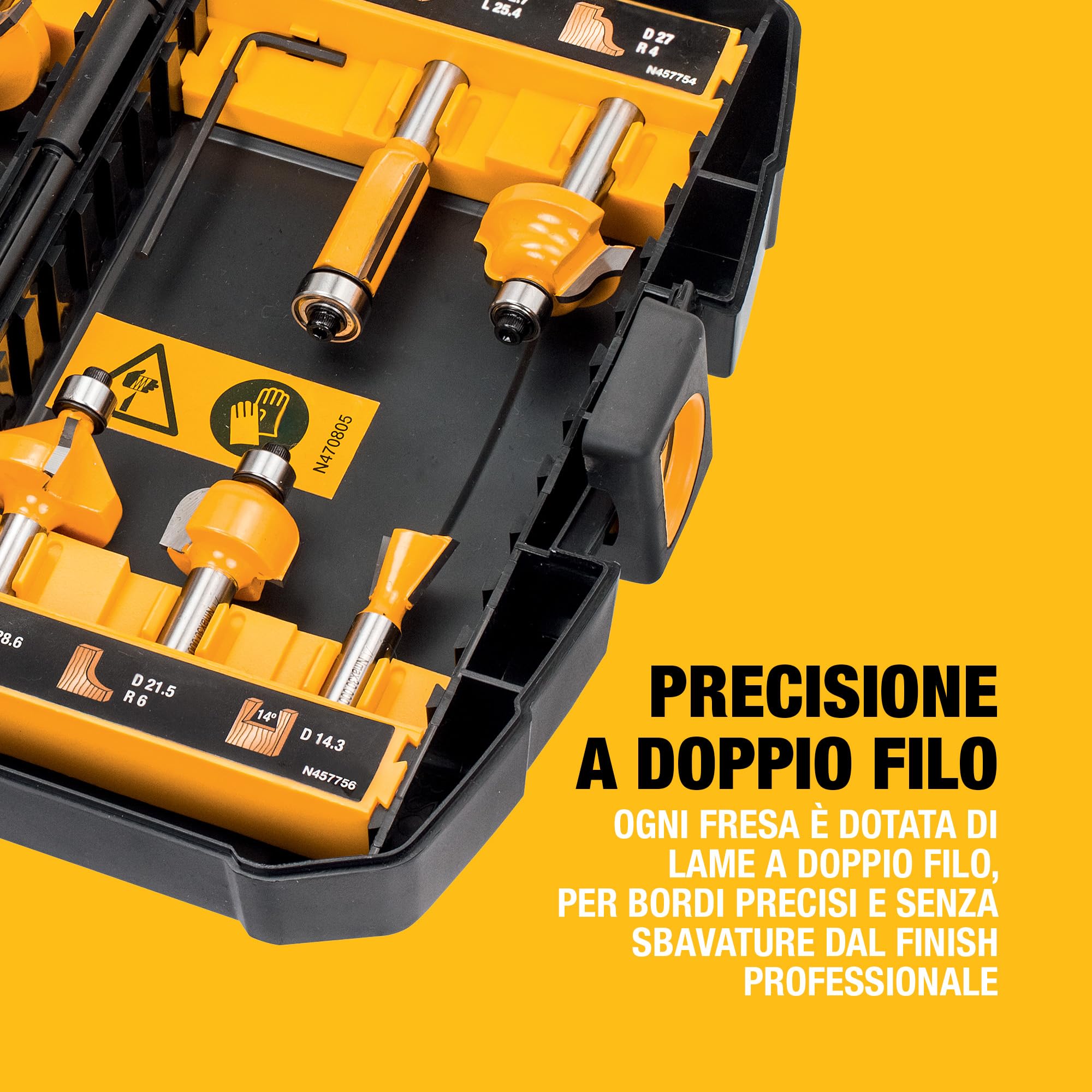 DEWALT Set di punte da fresatura da 8 mm, 12 pezzi, DT90016-QZ
