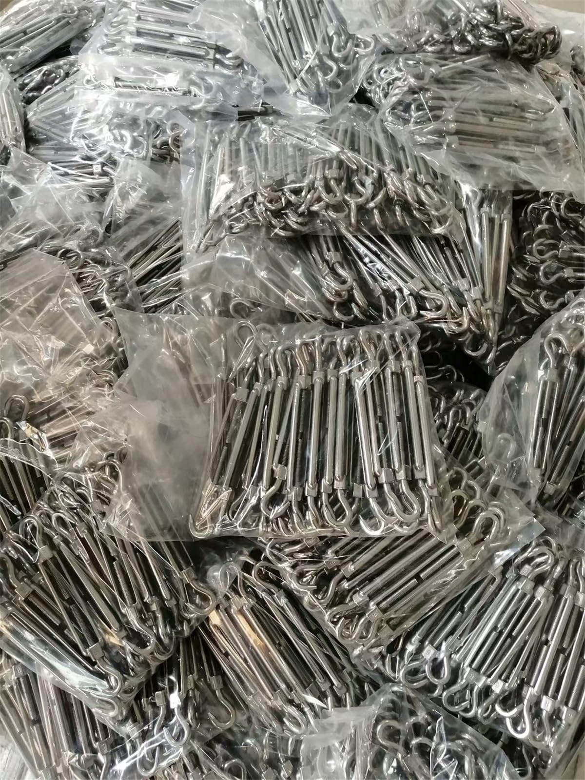 Gancio tenditore regolabile in acciaio inossidabile - Tenditore a corpo aperto per il tensionamento di cavi e attrezzature (resistente)(M20-304)