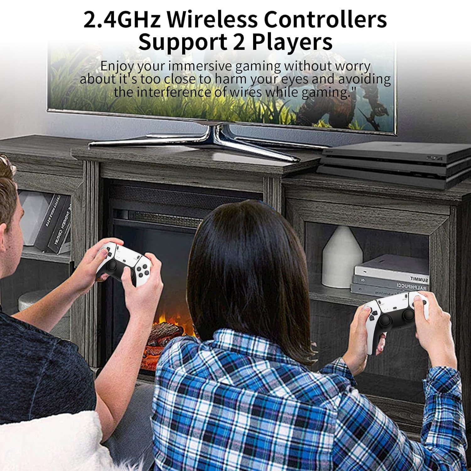 New 2026 Upgraded 4k TV Video Game Gaming System, Plug & Play Video TV Games HD with Wireless 2 Controllers for Men/Women/Girls/Boys/Adult/Kids 4