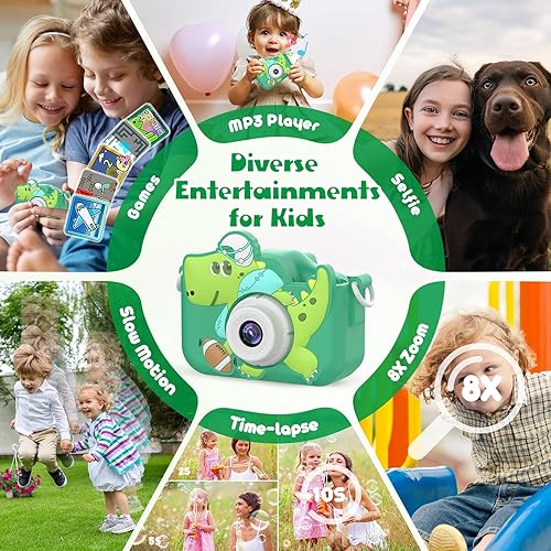 Miniatura 6 de Juguetes de cámara para niños, cámara digital para niños de 3 a 8 años, juguetes de viaje para niños pequeños, regalo de cumpleaños para niños y