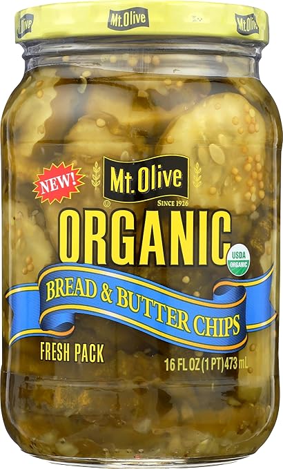 MOUNT OLIVE Organic Bread & Butter Chips, 16 FZ