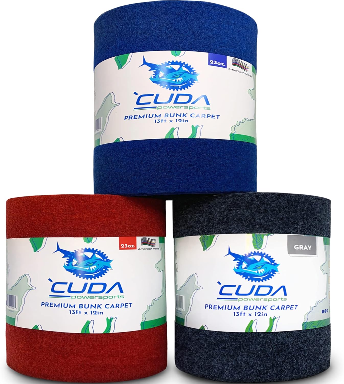 Cuda Boat Trailer Bunk Carpet Gray/Grey 23oz Premium Marine Carpet 13