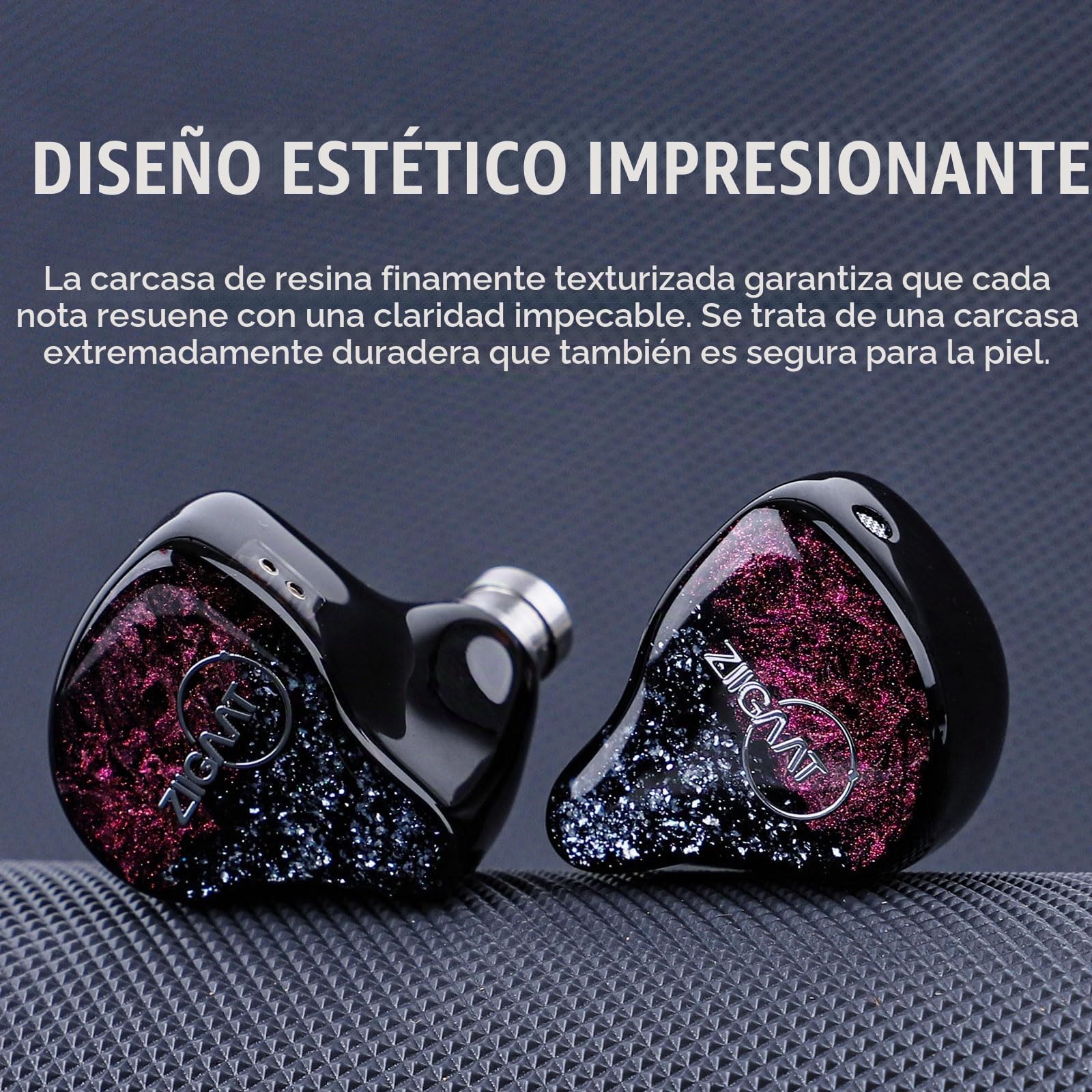 Linsoul ZiiGaat Odyssey In-Ear Monitor, 1DD+3BA Auriculares IEM híbridos, Auriculares con Cable para Juegos, monitores in-Ear con Aislamiento de Sonido Profesional y Cable Desmontable para audiófilos