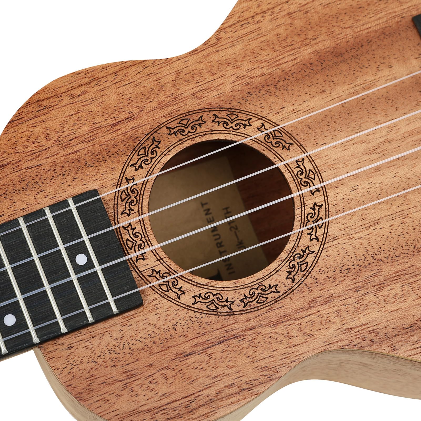 Eacam Kit per Principianti Ukulele in Mogano da 21 Pollici, Struttura in Legno Massello, Borsa Portatile, Accordatore, Tracolla, Capotasti, Plettri, Corde di Ricambio, Ideale per