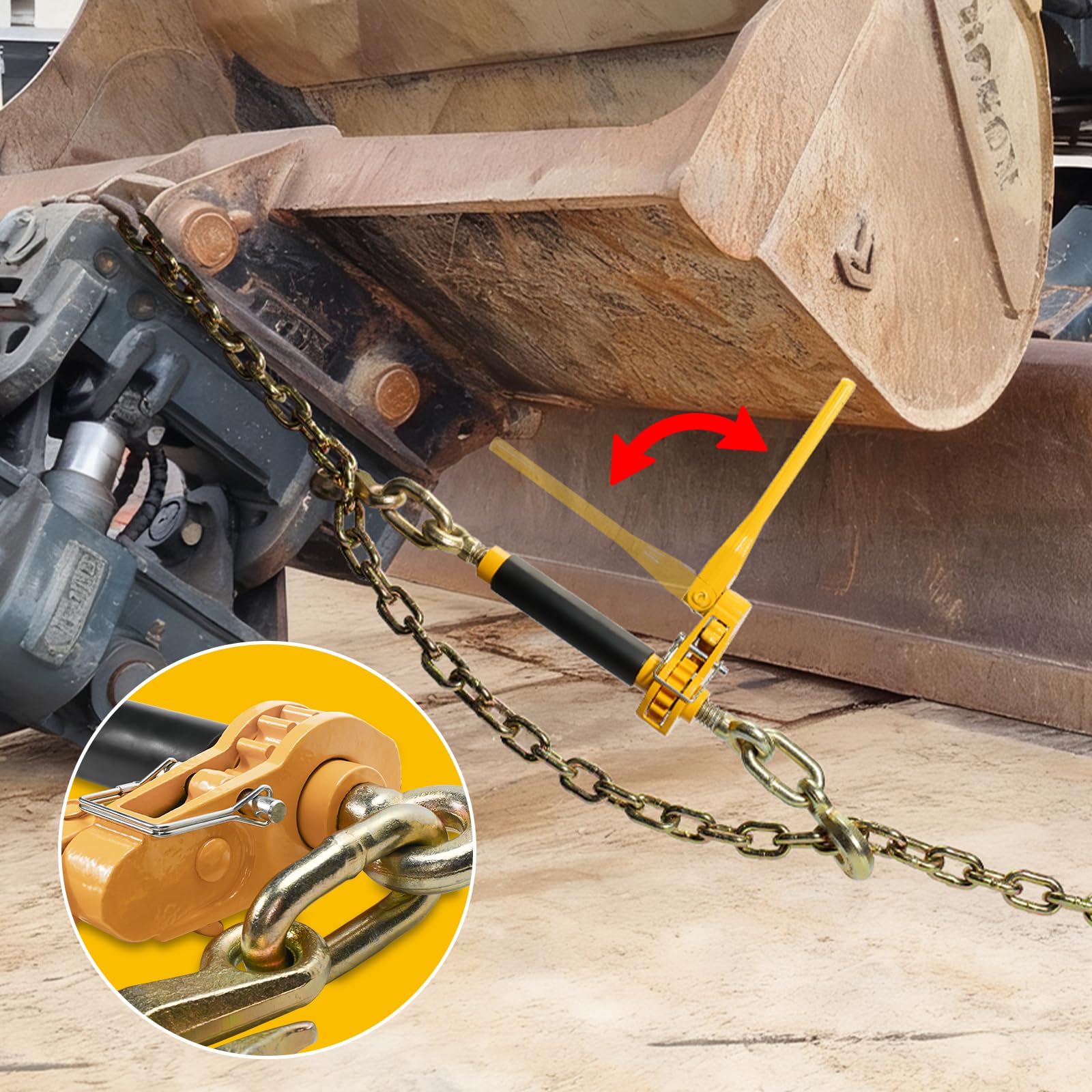 Folding Ratchet Load Binders - Heavy Duty Trailer Tie-Downs -9