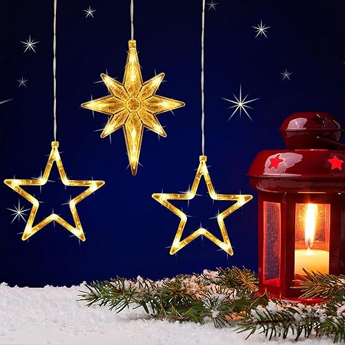 Miniatura 4 de Paquete de 3 luces de Navidad para decorar en interiores y exteriores, tira de luces para el hogar, dormitorio, bodas, fiestas, festividades y