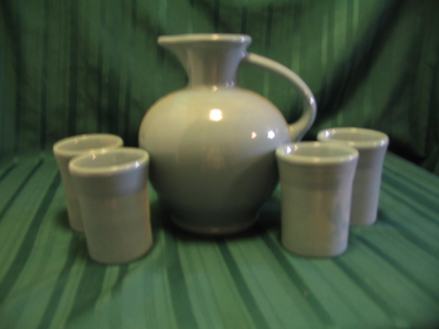 Fiesta Periwinkle 827 Carafe and Tumbler, 5 Piece Set Fiestaware Tumbler Tumblers