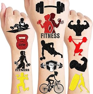 26 Fitness Tattoo Ideas That Motivate You Every Day 3 96 PCS Gym Fitness Workout Temporary Tattoos Themed Birthday Party Decor...