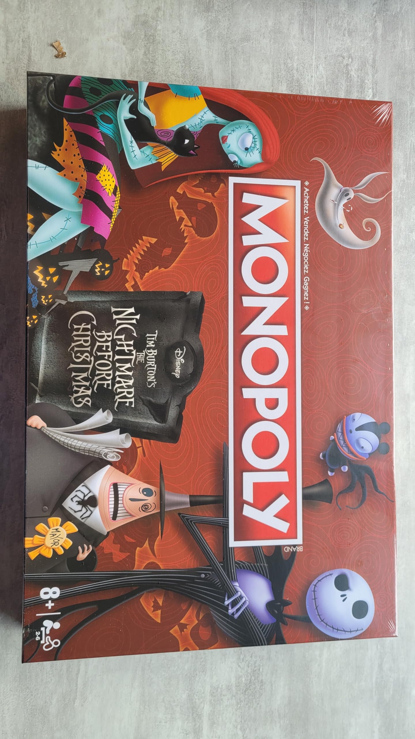 Winning Moves - Monopoly L'étrange Noël de Mr Jack - The nighmare Before Christmas - Jeu de société - Jeu de Plateau - Version française