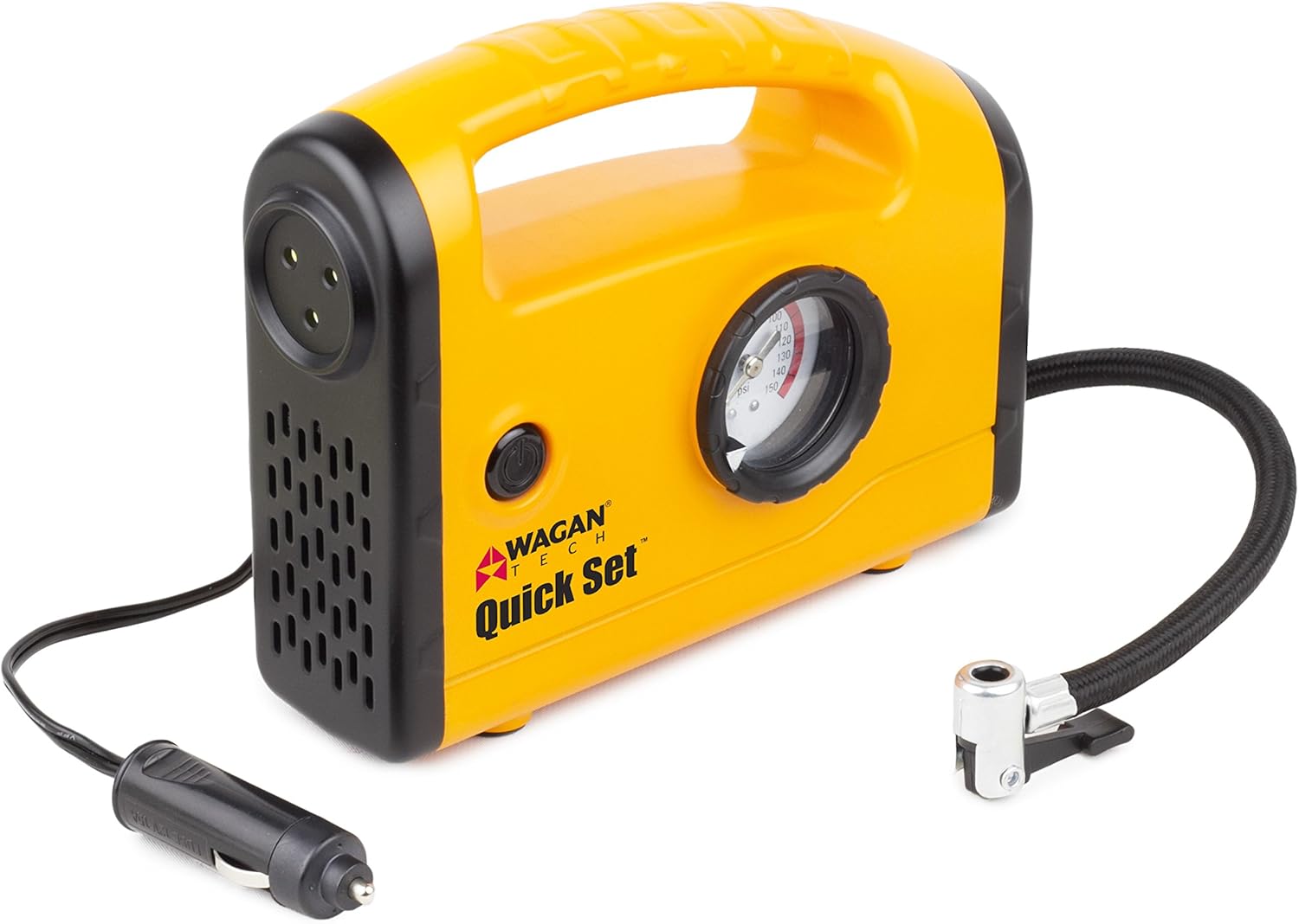 Wagan EL7301 12V Quick Set Tire Inflator Compressor with