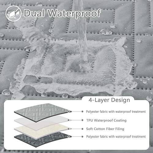 Miniatura 2 de hyha Manta impermeable para perro, manta suave para cama de perro, manta para mascotas, funda de sofá impermeable lavable para perros, fundas