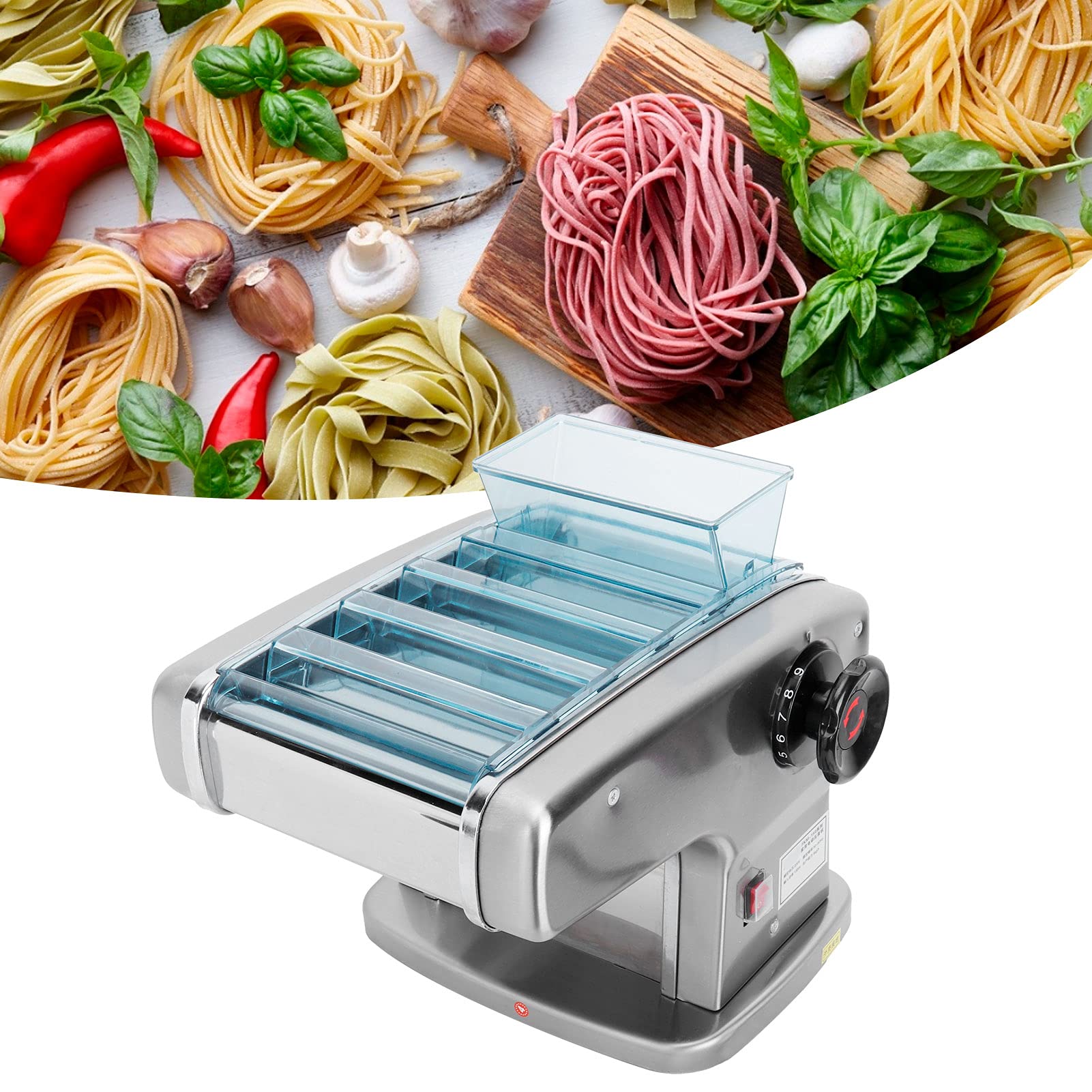Pasta Maker, 4 Blade Electric Noodle Maker Pasta Roller Pasta Cutter Pasta Dumpling Pastry Pressing Machine Electric Noodle Making Machine Kitchen Appliances Household Supplies