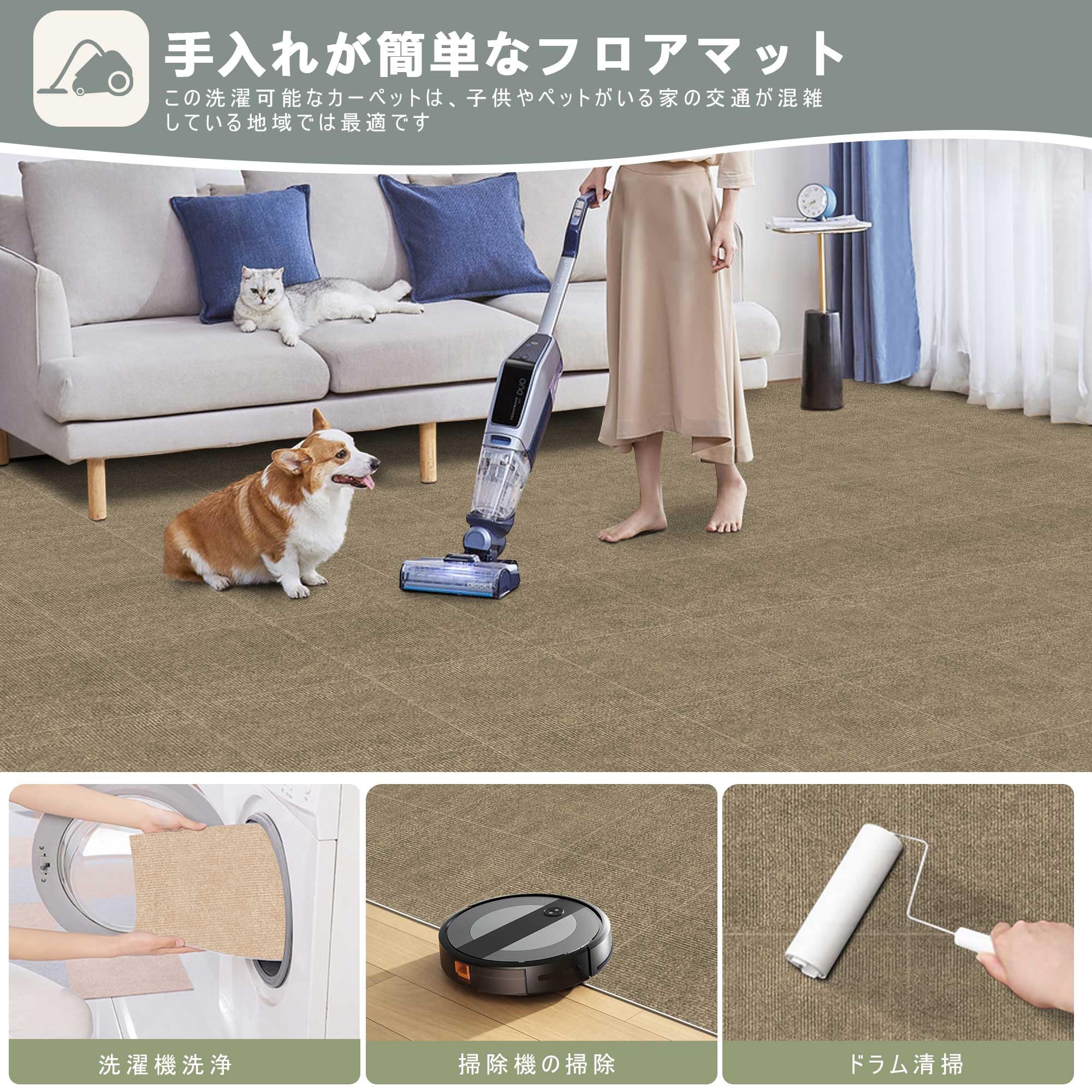 Amazon.co.jp: 【Amazon 限定ブランド】ジョイントマット タイル