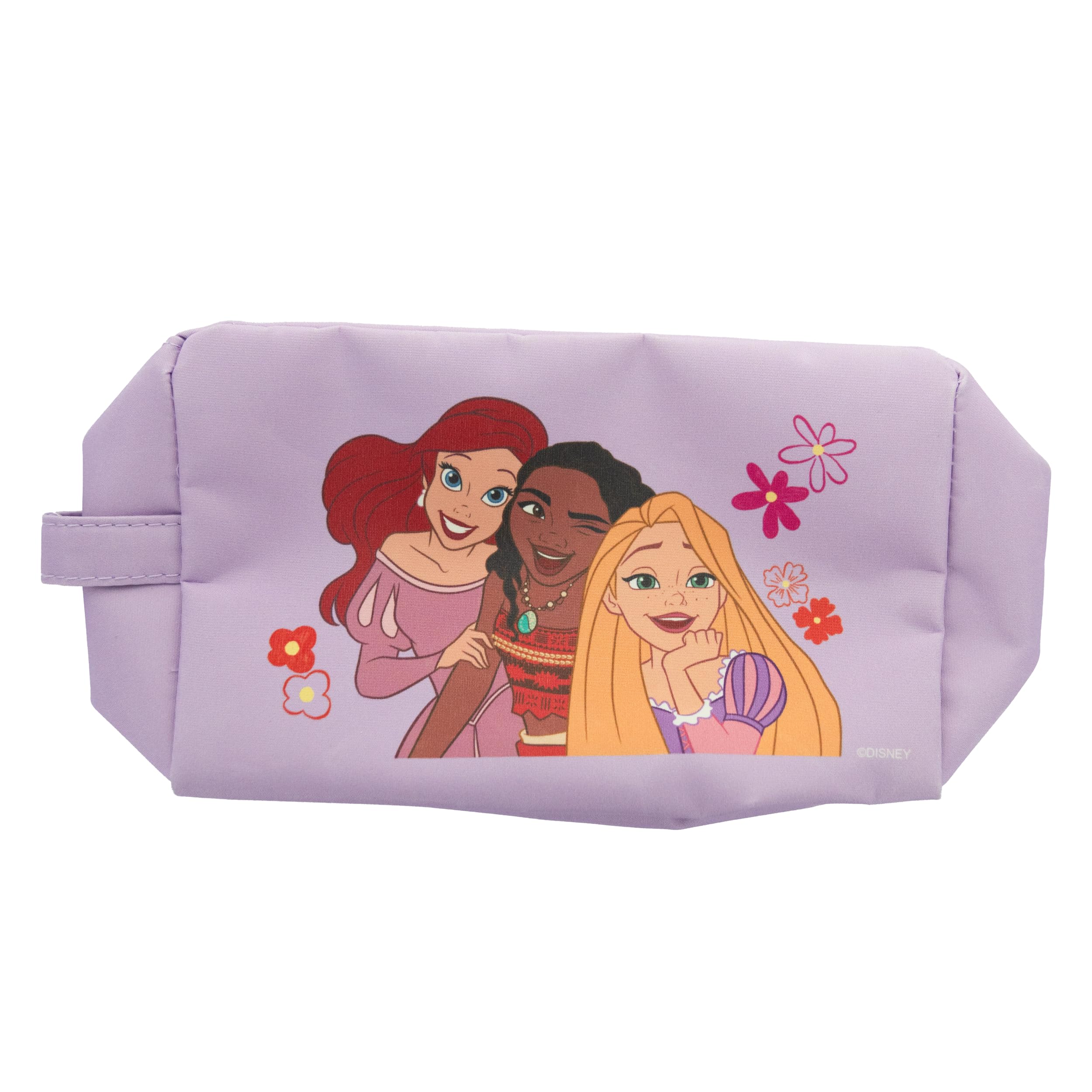 Disney Princess Ariel Vaïana Toiletry Bag with Zip Closure Official Product Disney