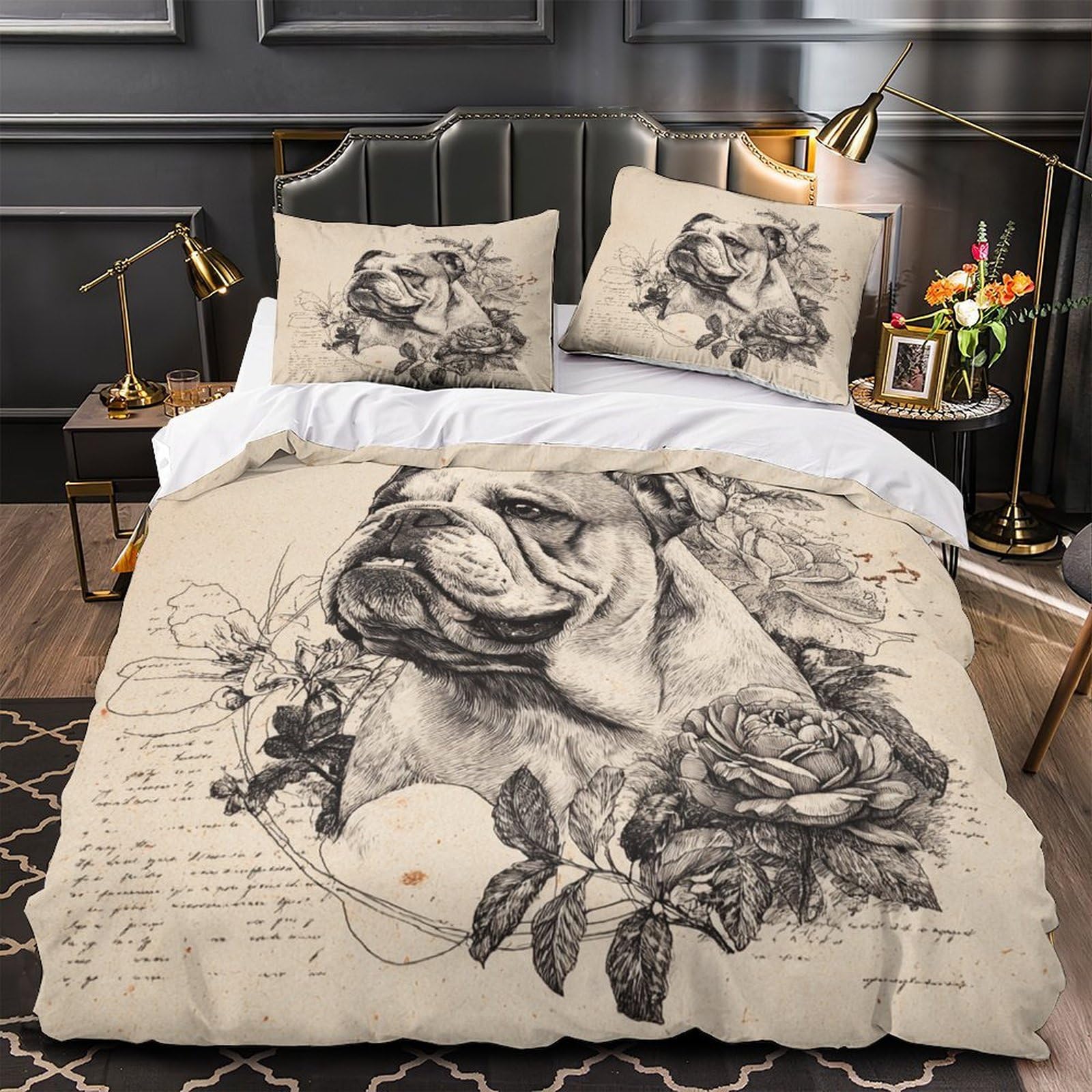 Housse de couette taureau microfibre super douce qualité king size