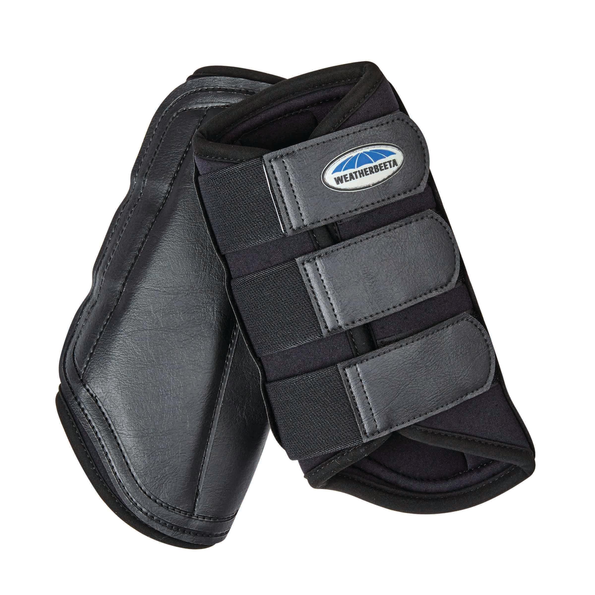 WeatherBeeta Single Lock Brushing Boots, Black, Warmblood — image 1