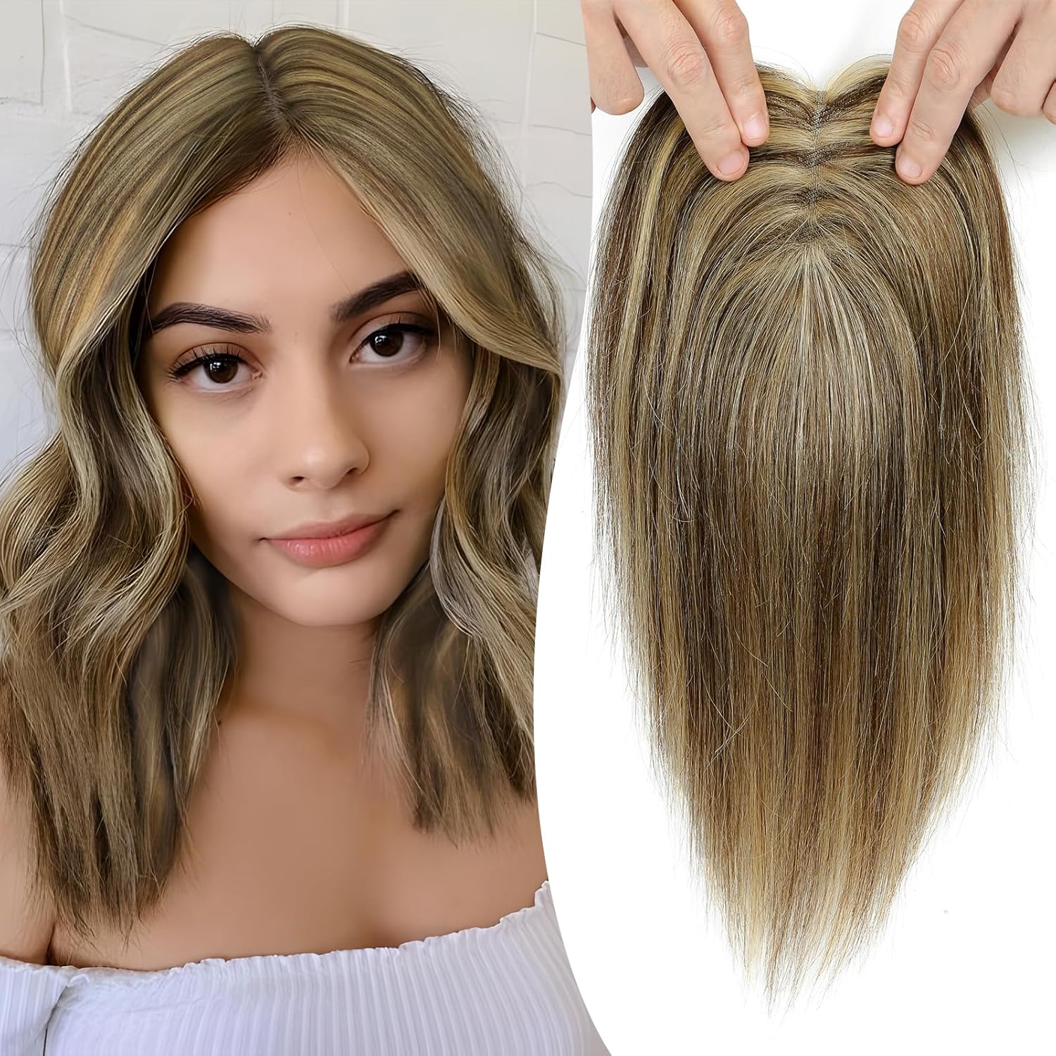 Hair Toppers for Women Real Human Hair,Hair Toppers for