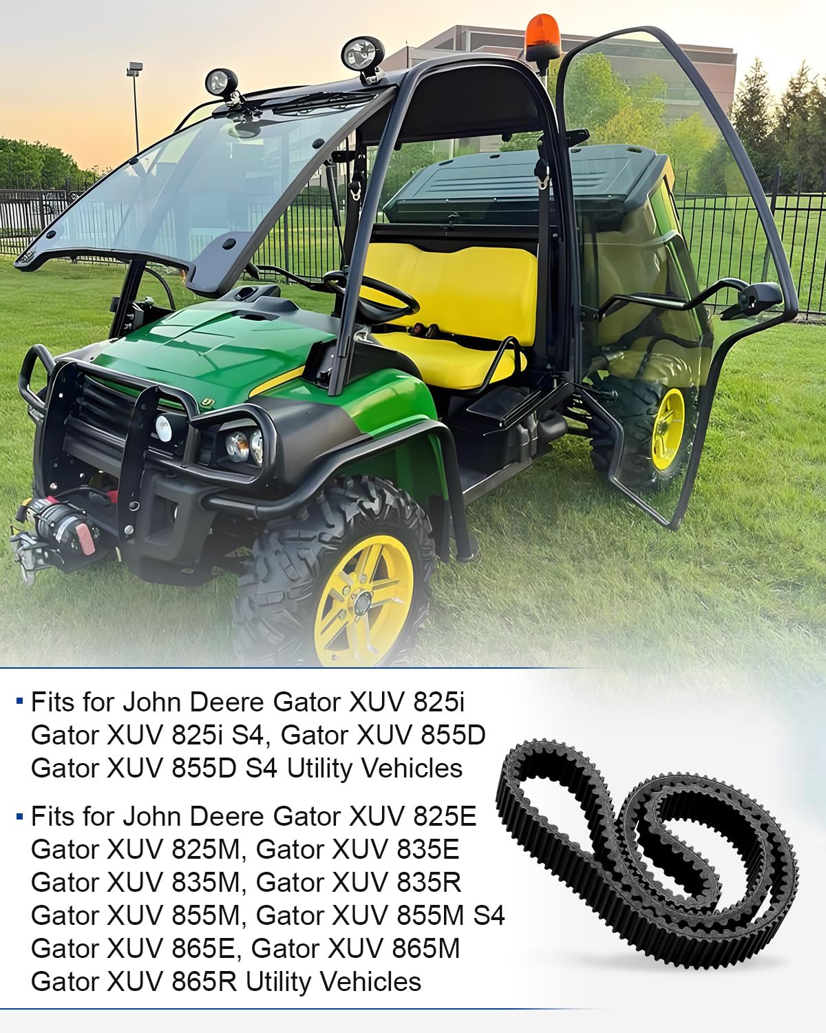 ANODZU Courroie synchrone d'embrayage M174096 31C4573 UC33933, convient pour John Deere Gator XUV 825M 825I 835R 835E 835M 855D 855M 865R 865M