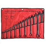 16 Piece SAE Combination Wrench Set, 1/4