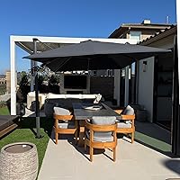 Vista 36 de PURPLE LEAF Sombrilla de Patio de 8 Pies para Exteriores Sombrilla Cantilever Cuadrada de Aluminio Sombrilla Offset con Rotación de 360 Grados