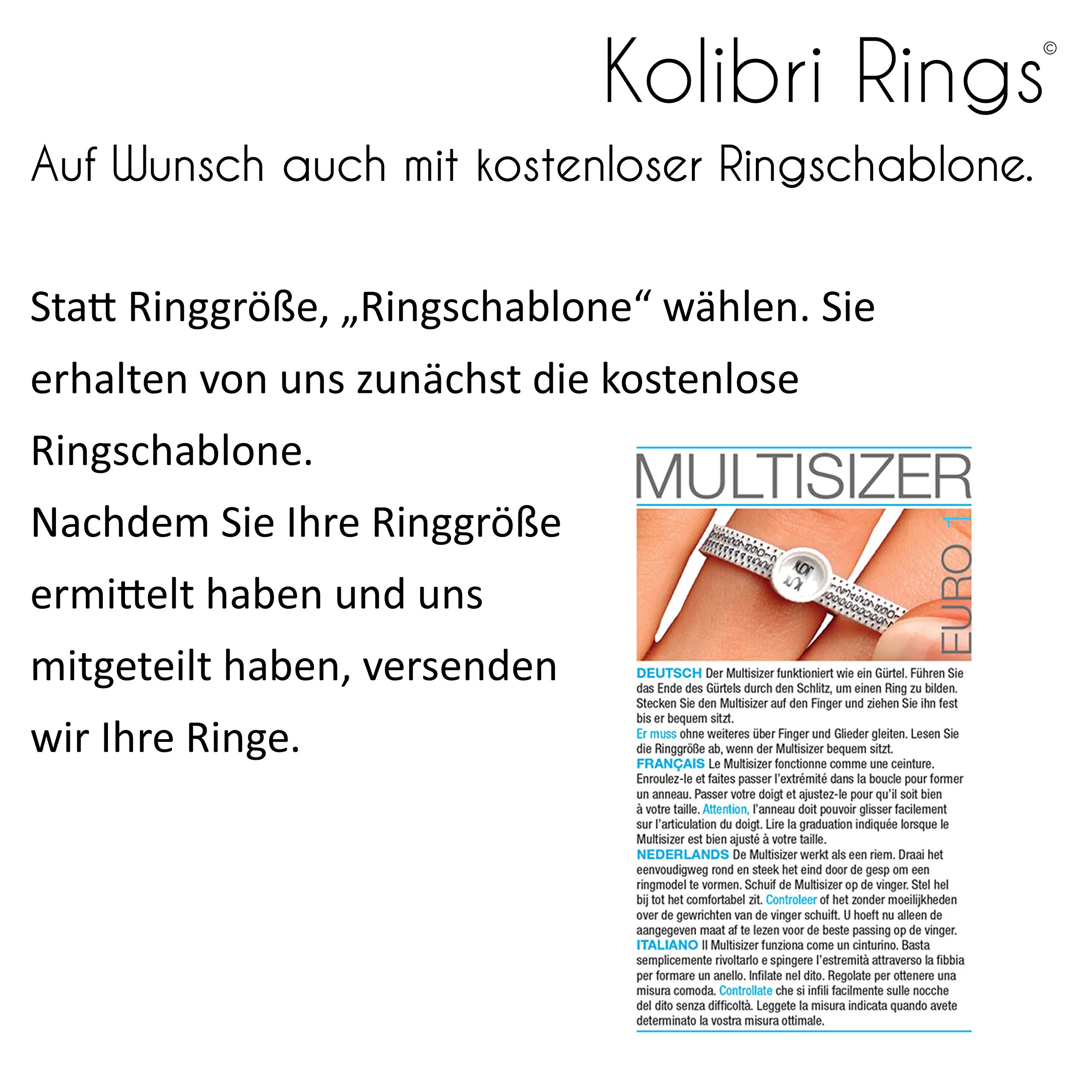Kolibri Rings - Partnerringe Silber 925 Paarpreis Massiv 4 mm Breite Nickelfrei Freundschaftsringe Trauringe Eheringe 100% Made in Germany- Inkl. Gratis Etui + Gravur