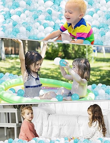 Miniatura 3 de 100 bolas coloridas para bebés de 2.16 pulgadas, sin BPA, bolas de juego de plástico suave para niños, tienda de campaña, decoración de fiestas en