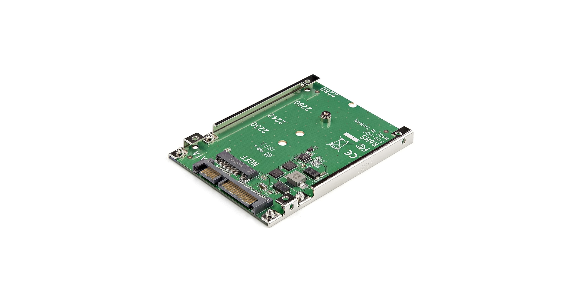 StarTech.com M.2 SATA SSD to 2.5" SATA Adapter [NOT NVMe], Open-Frame Bracket, 7mm High, M2 Hard Drive Adapter - TAA