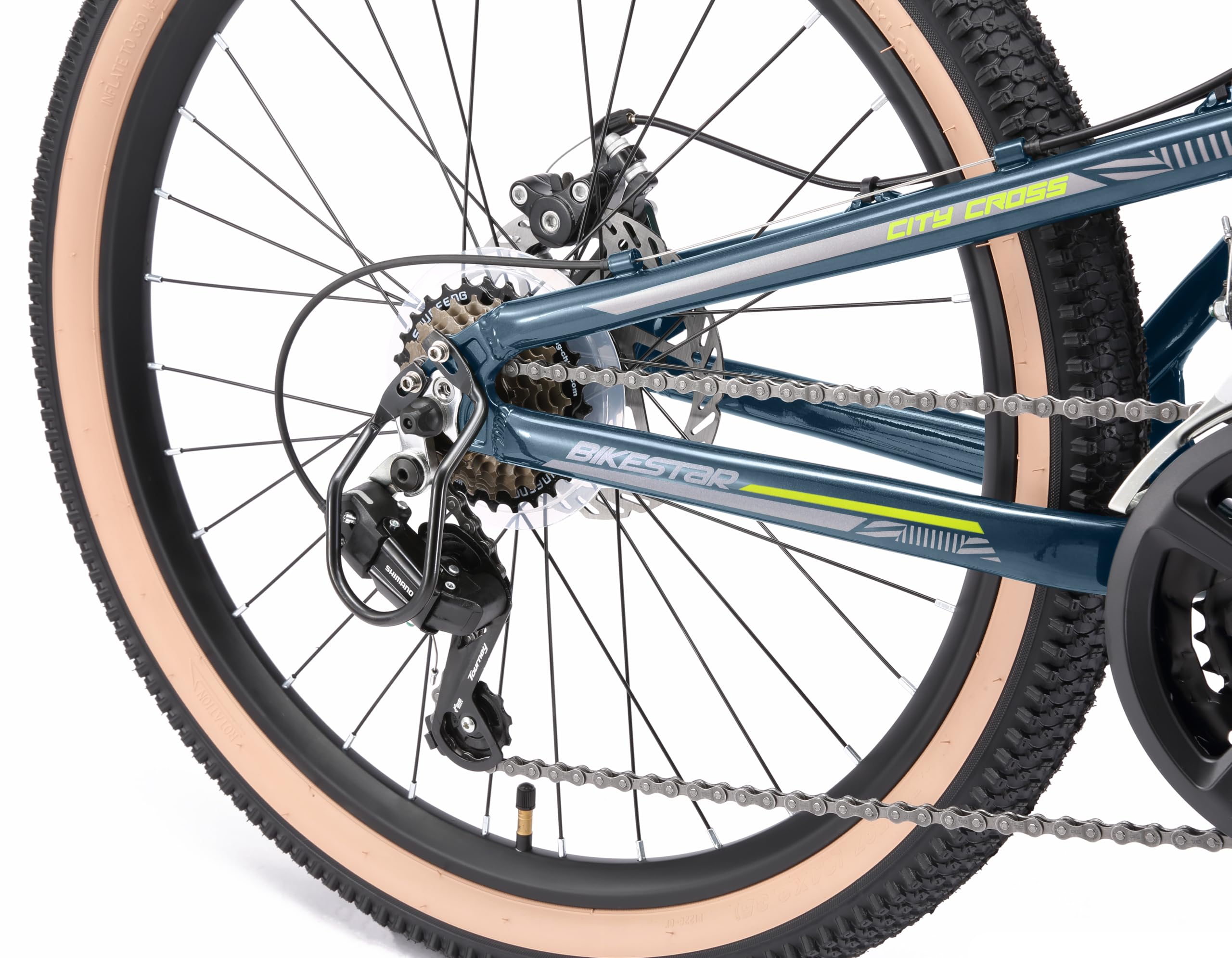 BIKESTAR Bicicleta de montaña de Aluminio Suspensión Doble Bicicleta Juvenil 24 Pulgadas de 9 años | Cambio Shimano de 21 velocidades, Freno de Disco | niños Bicicleta