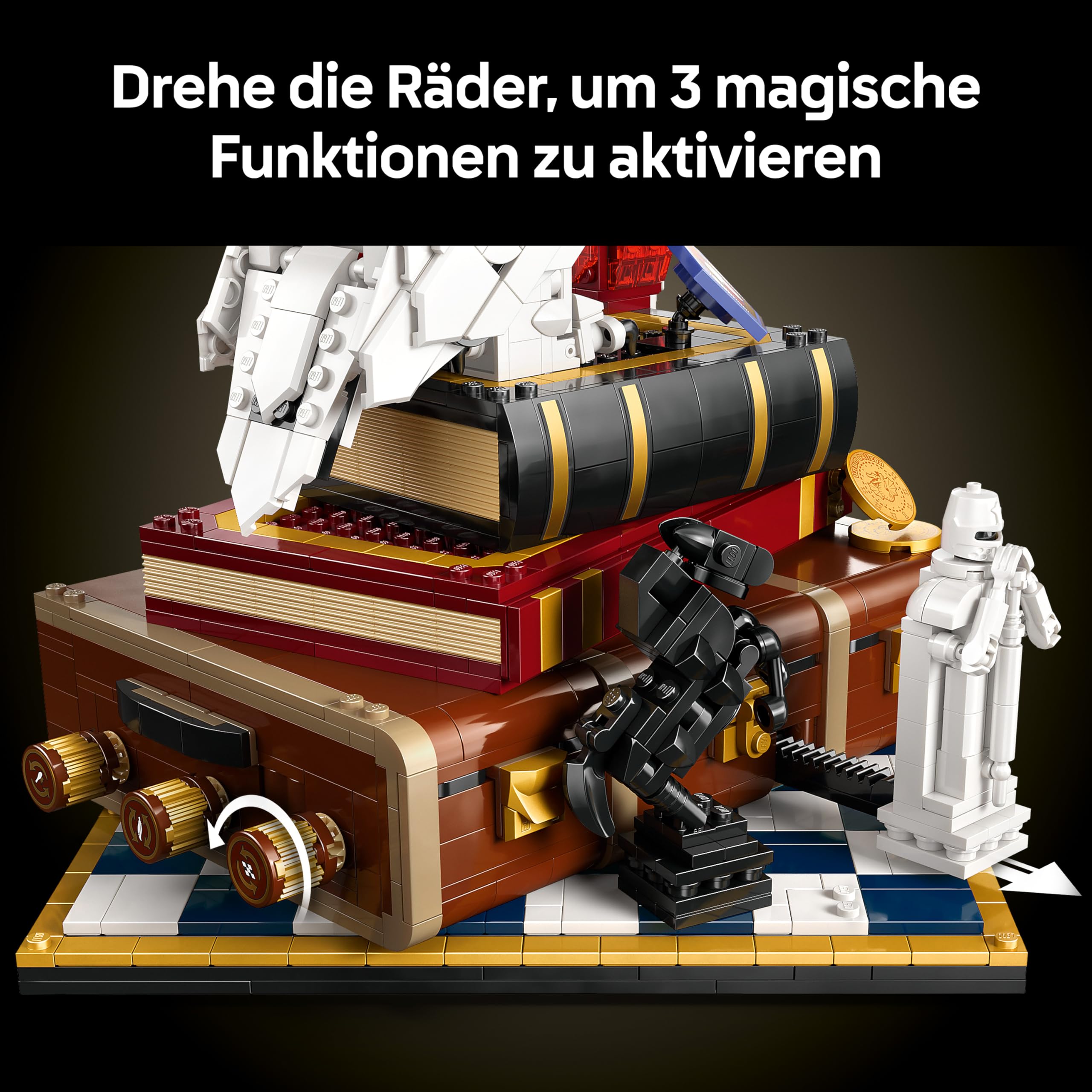 LEGO Harry Potter Stein der Weisen - Sammleredition - DIY Deko - Modellbau mit Miniatur Filmszenen - Hedwig Eulenfigur, 3 Minifiguren - Geschenk für Männer, Frauen und Fans - 76466