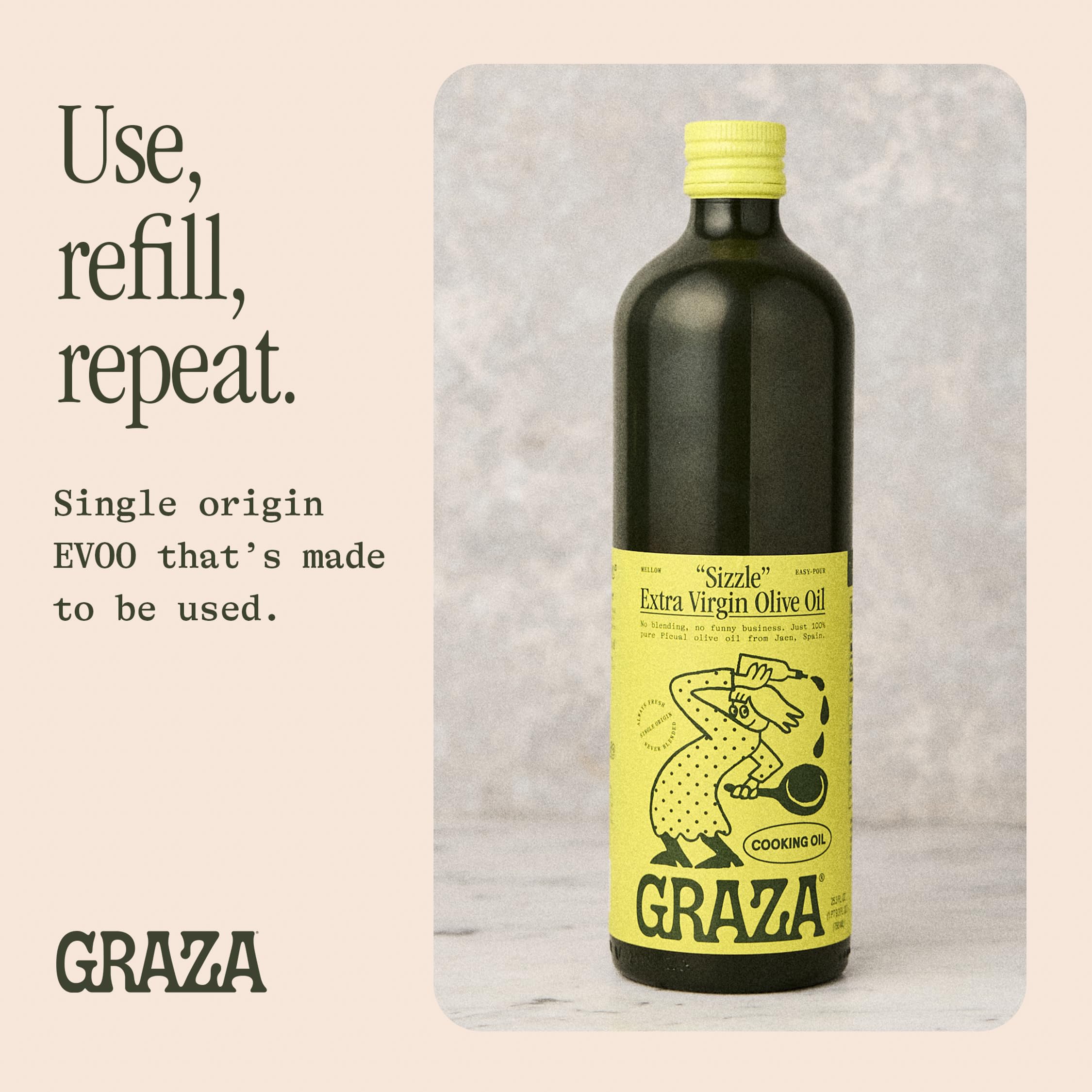 Amazon.com : Graza Sizzle Extra Virgin Olive Oil, Cooking Oil