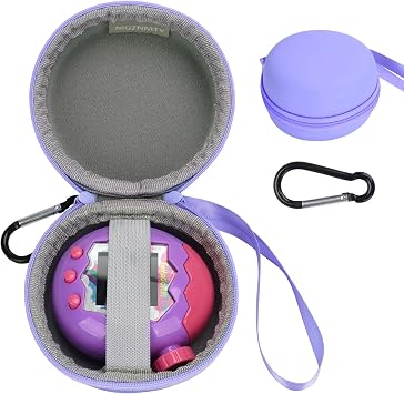 YouKnow Hard Case for Tamagotchi Paradise Electronic Virtual Pet Game Machine with Carabiner Only Case Purple