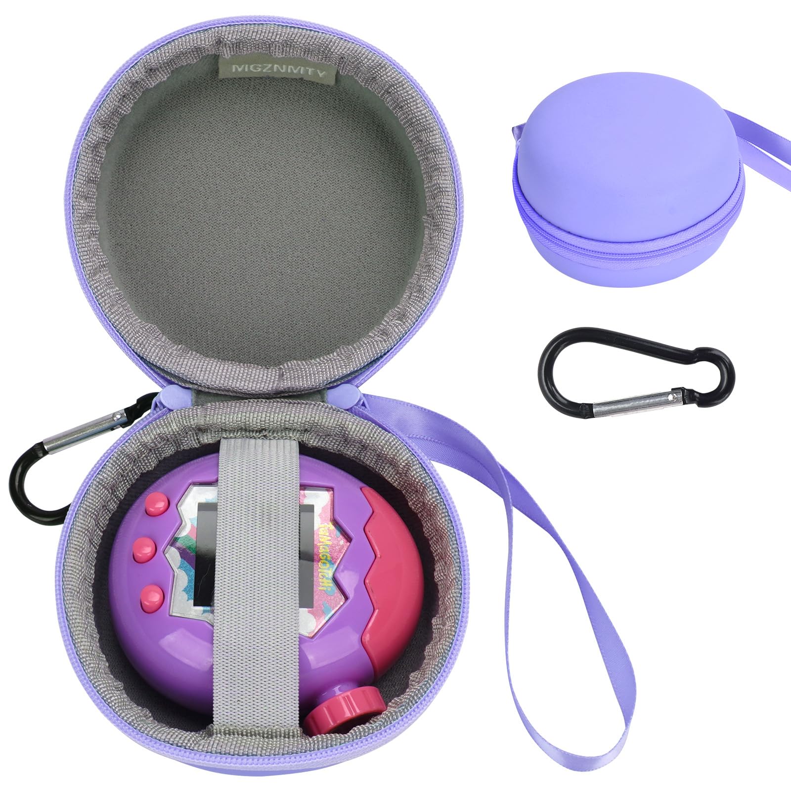 YouKnow Hard Case for Tamagotchi Paradise Electronic Virtual Pet Game Machine with Carabiner (Only Case) (Purple)