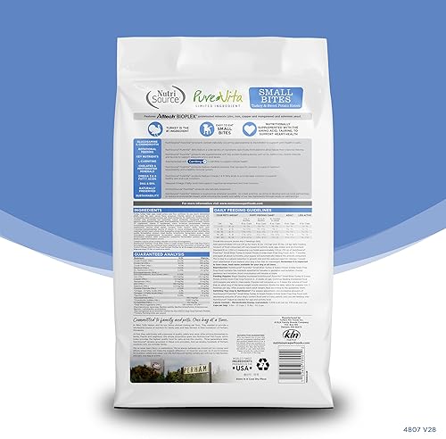 Miniatura 3 de Pure Vita Grain Free Turkey & Sweet Potato Small Bites Dog Food 5lb