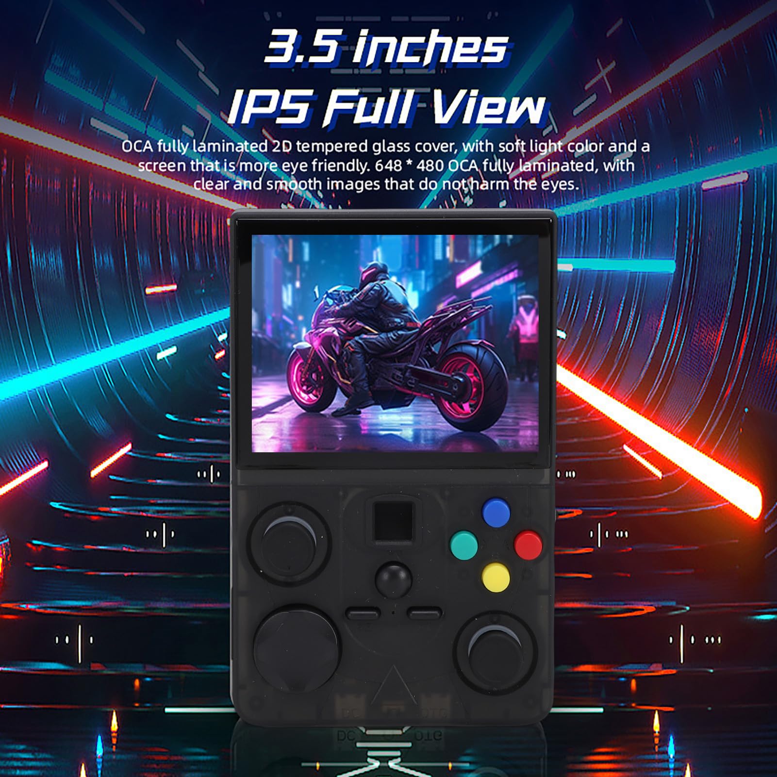 Console di Gioco Portatile retrò con Schermo MIPI da 3,5 Pollici Ad Alta Definizione per Giochi Portatili a Casa e in Viaggio, Supporto Doppio Joystick per, Adatto a Giocatori di Tutte le