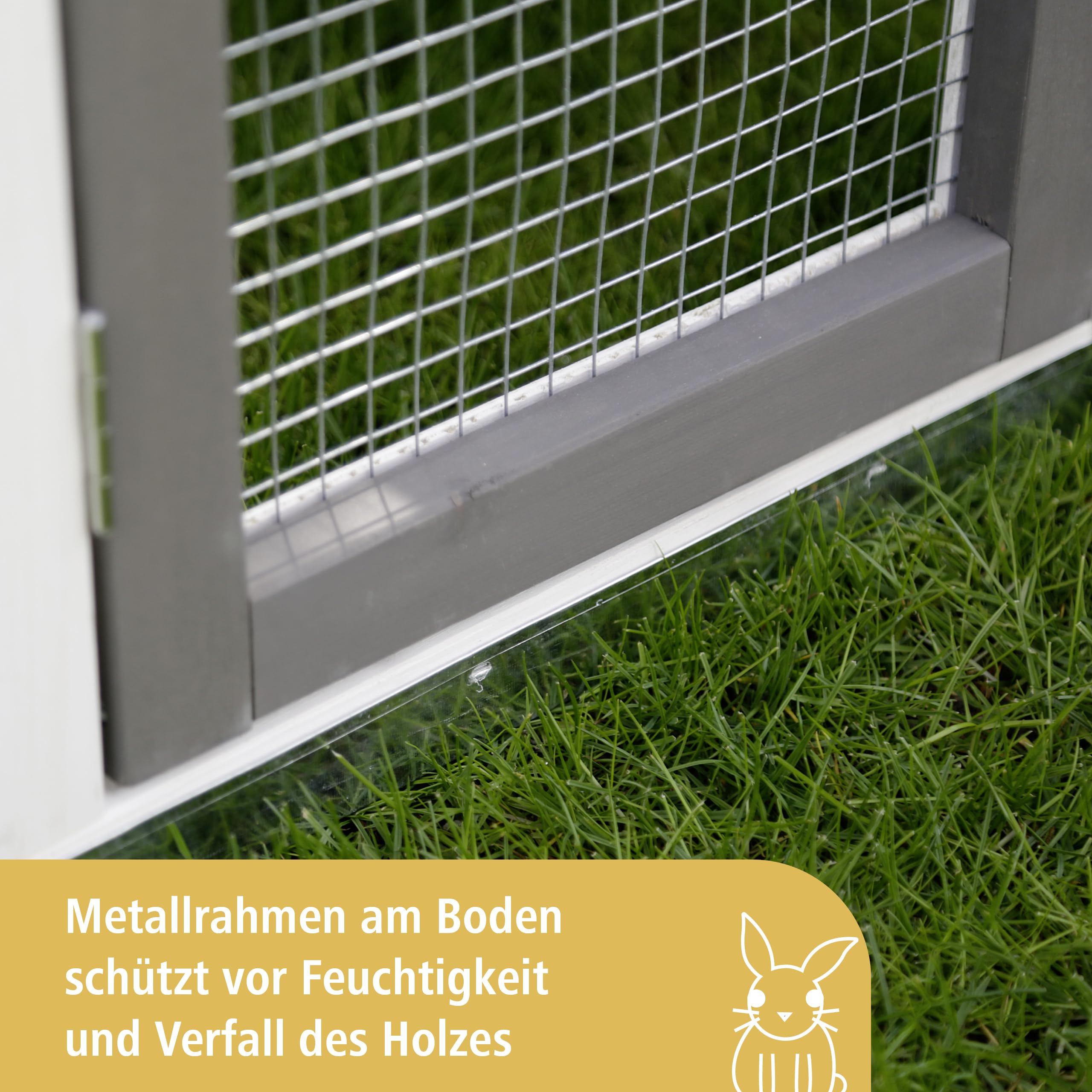 Kerbl Pet Nagerstall Freetime Luke, Kleintierstall, Nagerstall, 127x62x98cm, Holz, Hasen, Kaninchen, Meerschweinchen, wetterfestes Dach
