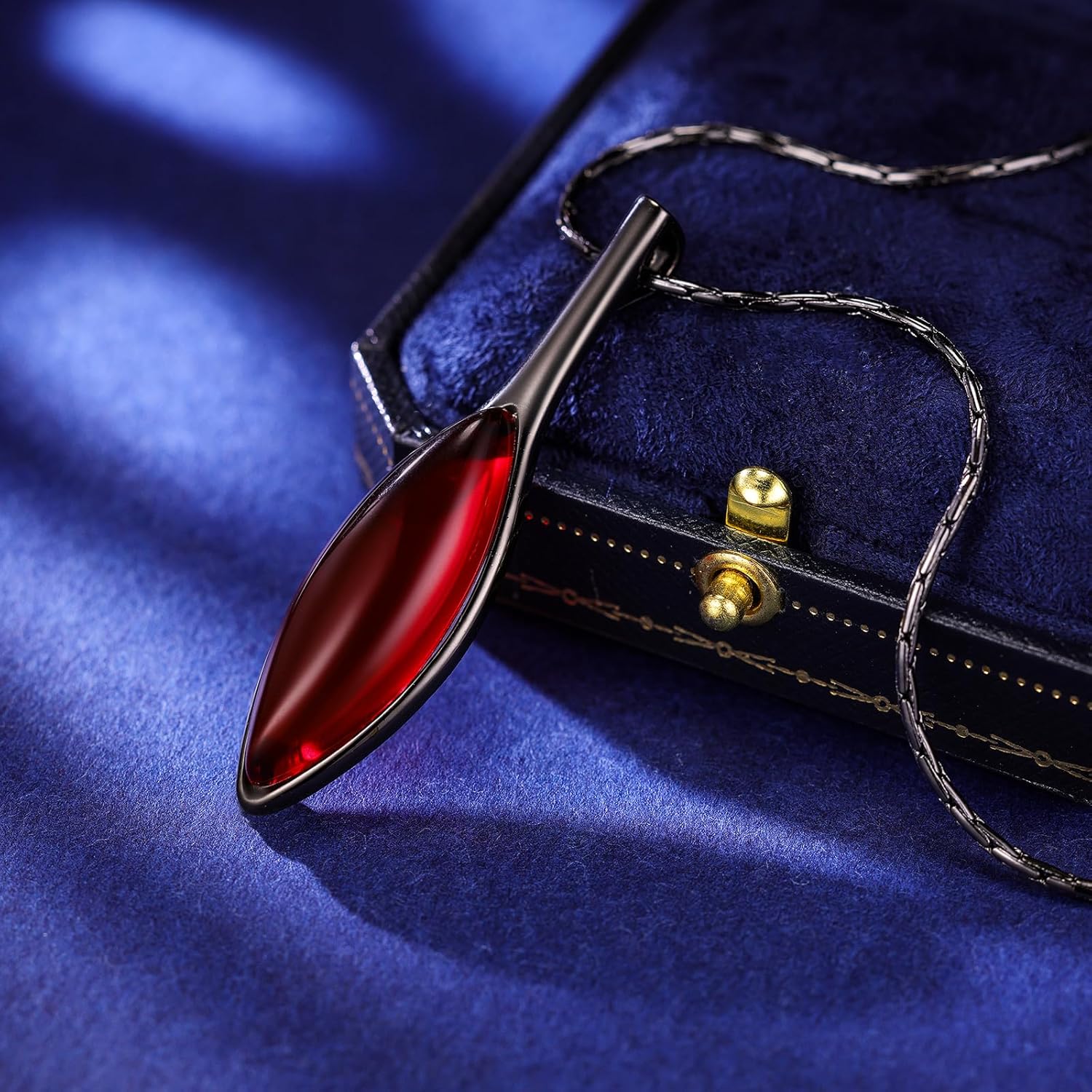 Red Jewelry Sets for Women Leaf Cat's Eye Stone Pendant Necklace and Earring Sets Dangling Sets Birthday Anniversary Wedding Mother’s Day Gifts for Women - Image 8