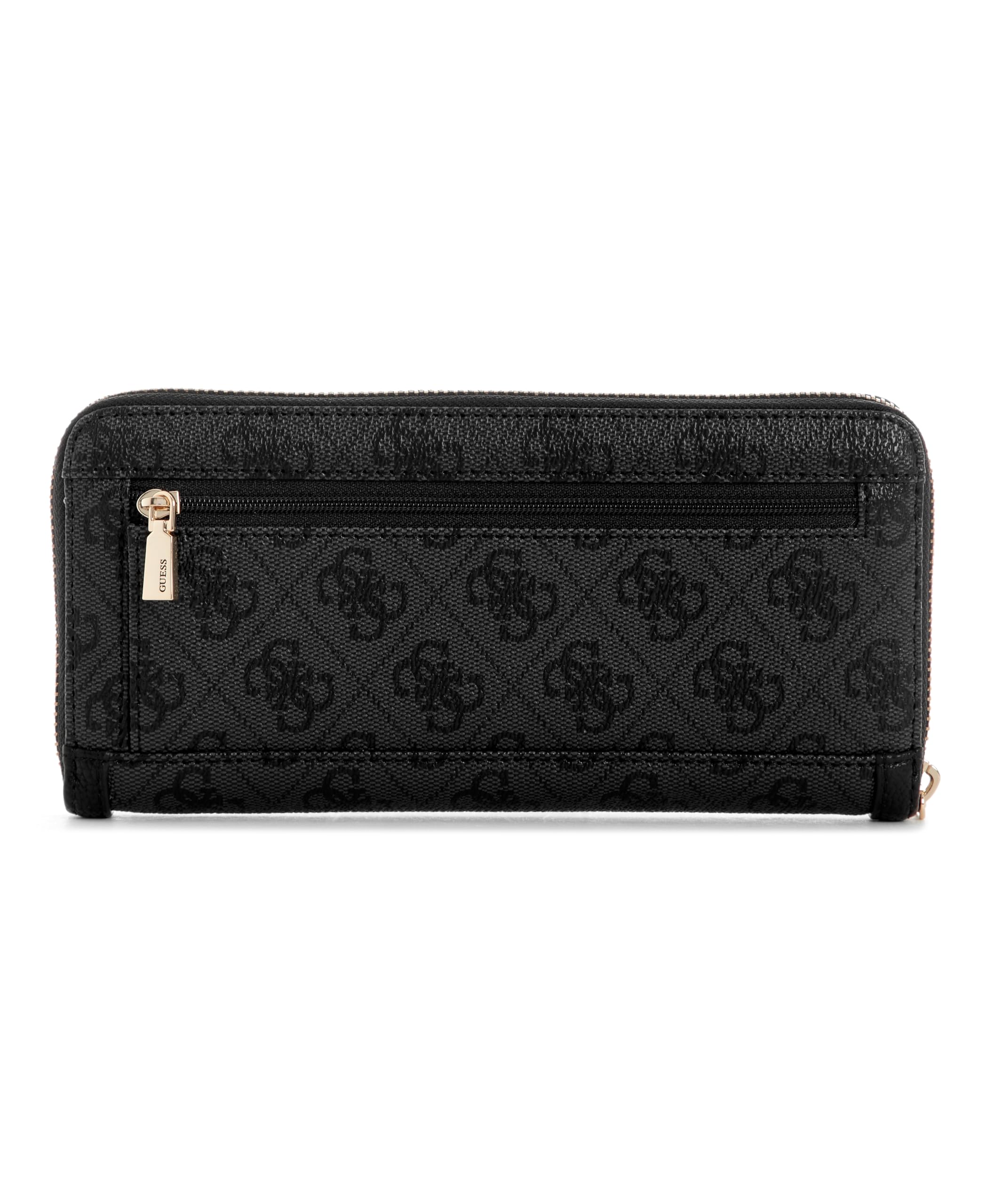 GUESS portafoglio Lindsey SLG Zip Around Wallet Coal Logo grigio scuro