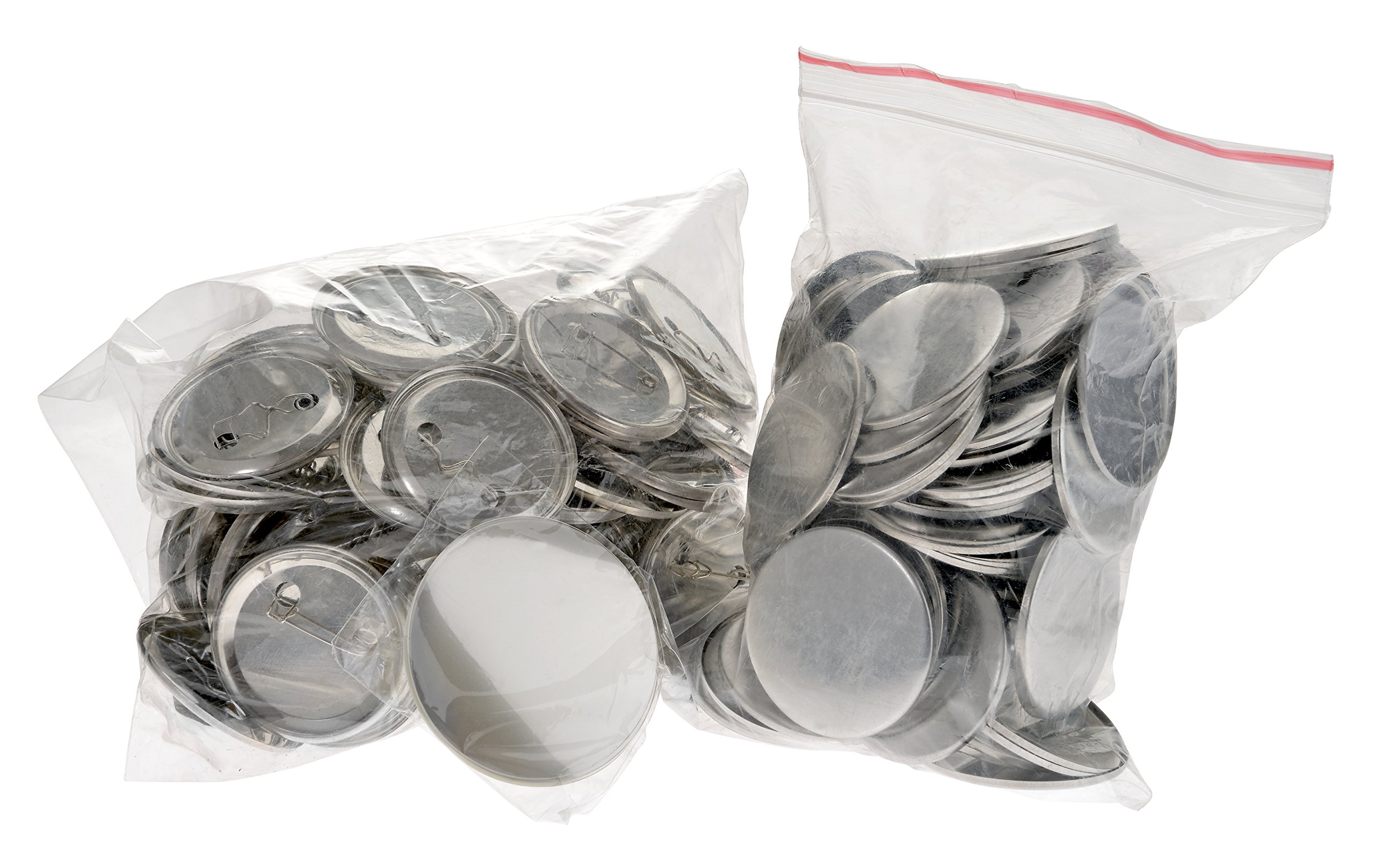 Buttonrohlinge 50mm (100 Stück) für Badgematic Buttonmaschine mit Sicherheitsnadel