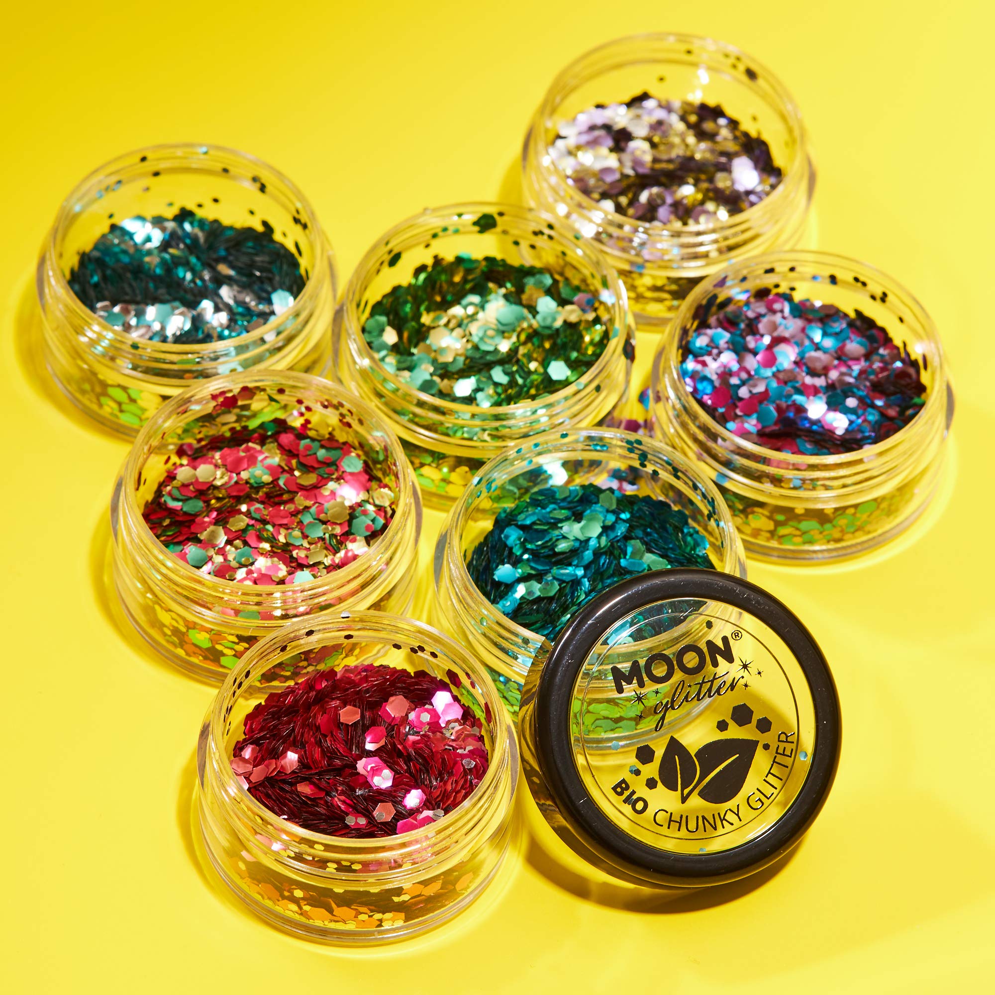 Mystic Biodegradable Eco Chunky Glitter by Moon Glitter, Aquarium, Cosmetic Bio Festival Makeup Glitter for Face Body, Nails - Image 4