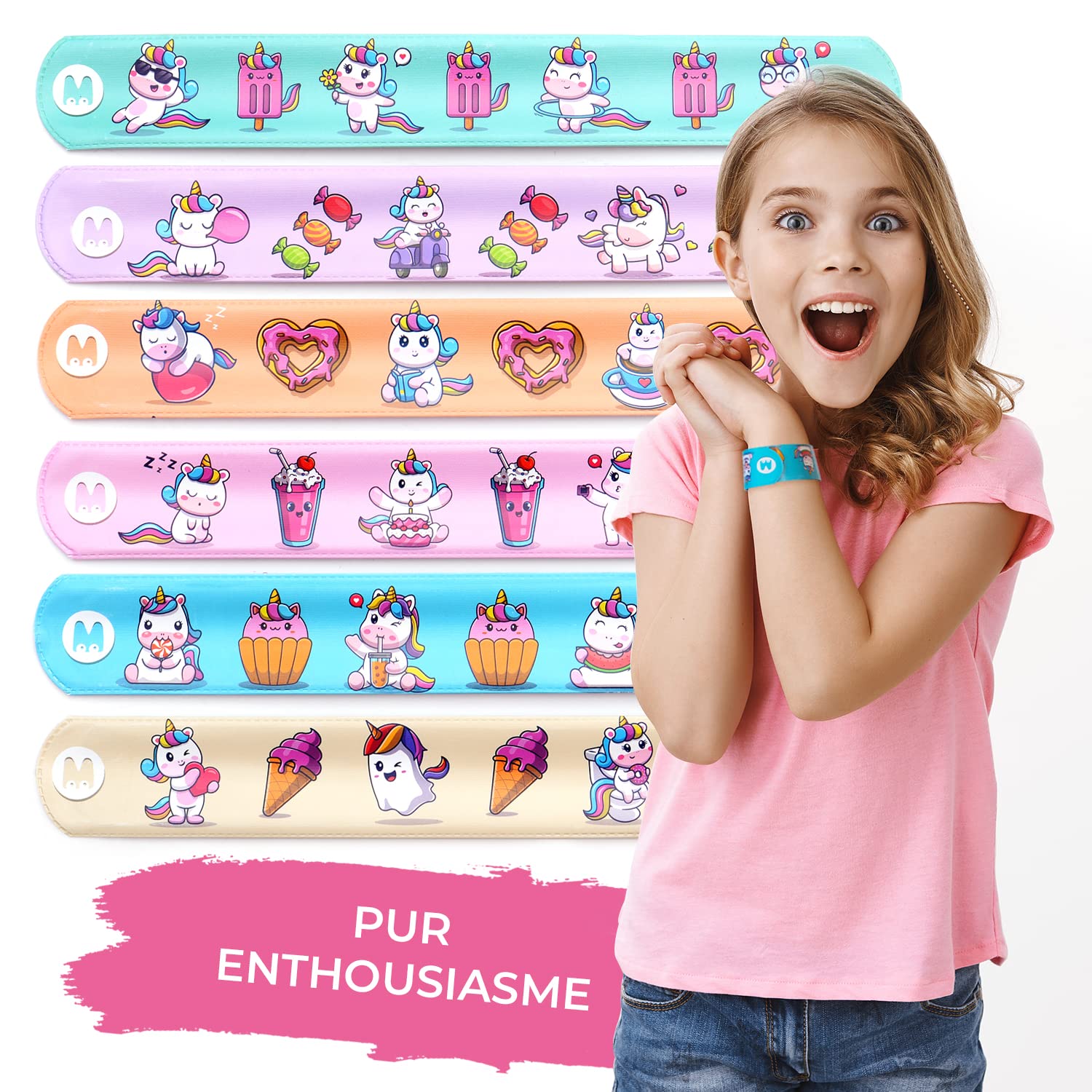 Magicat Lot 12 Bracelets Fille – Licorne, Sirène, Chat, Arc-en-ciel – Cadeau Anniversaire Ou Amitié