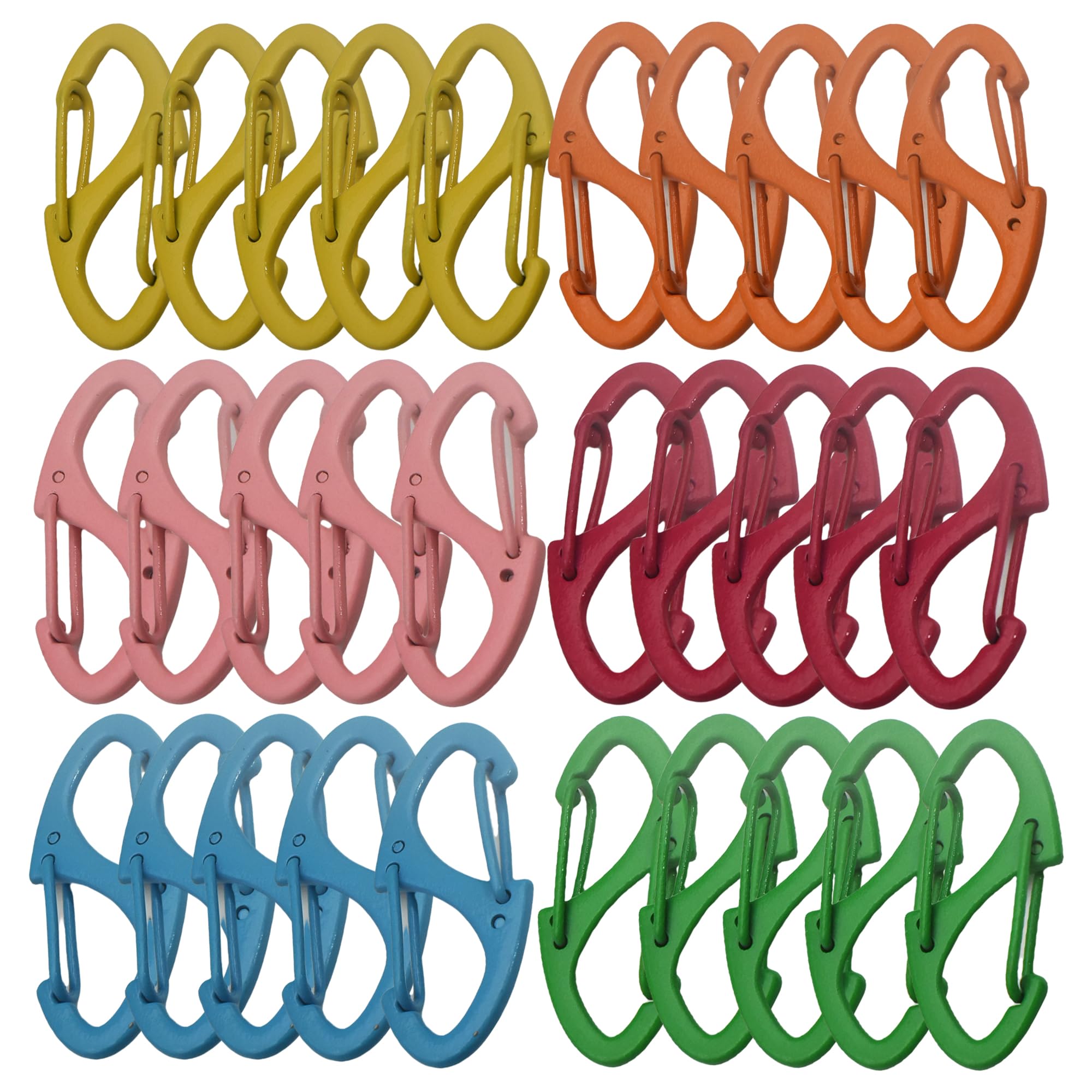 Bytiyar Small Carabiner Clips 1.6 inch(41mm) Metal Double Sided Spring Gate Snap Hooks Keychain Clasp Accessories