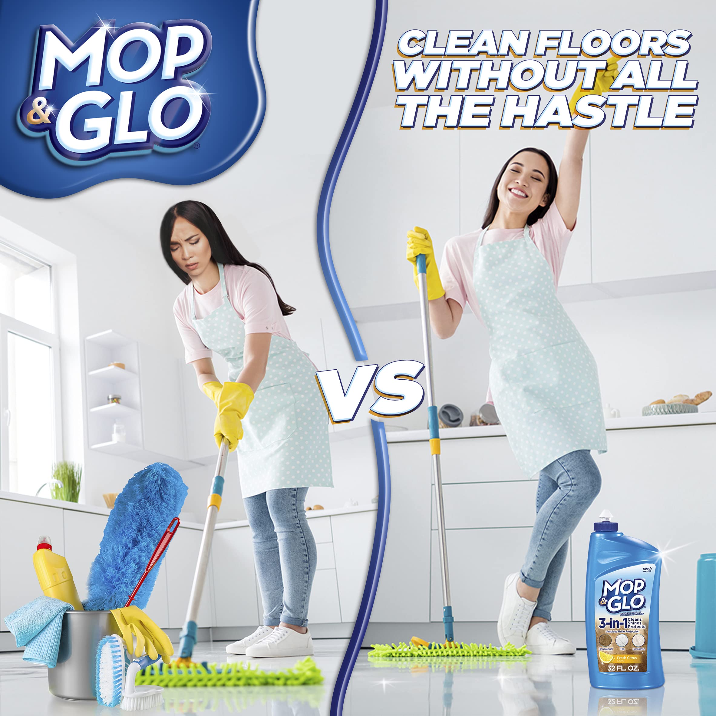 Mop & Glo - Multi-Surface Floor Cleaner 32 Ounce.(Pack of 3)