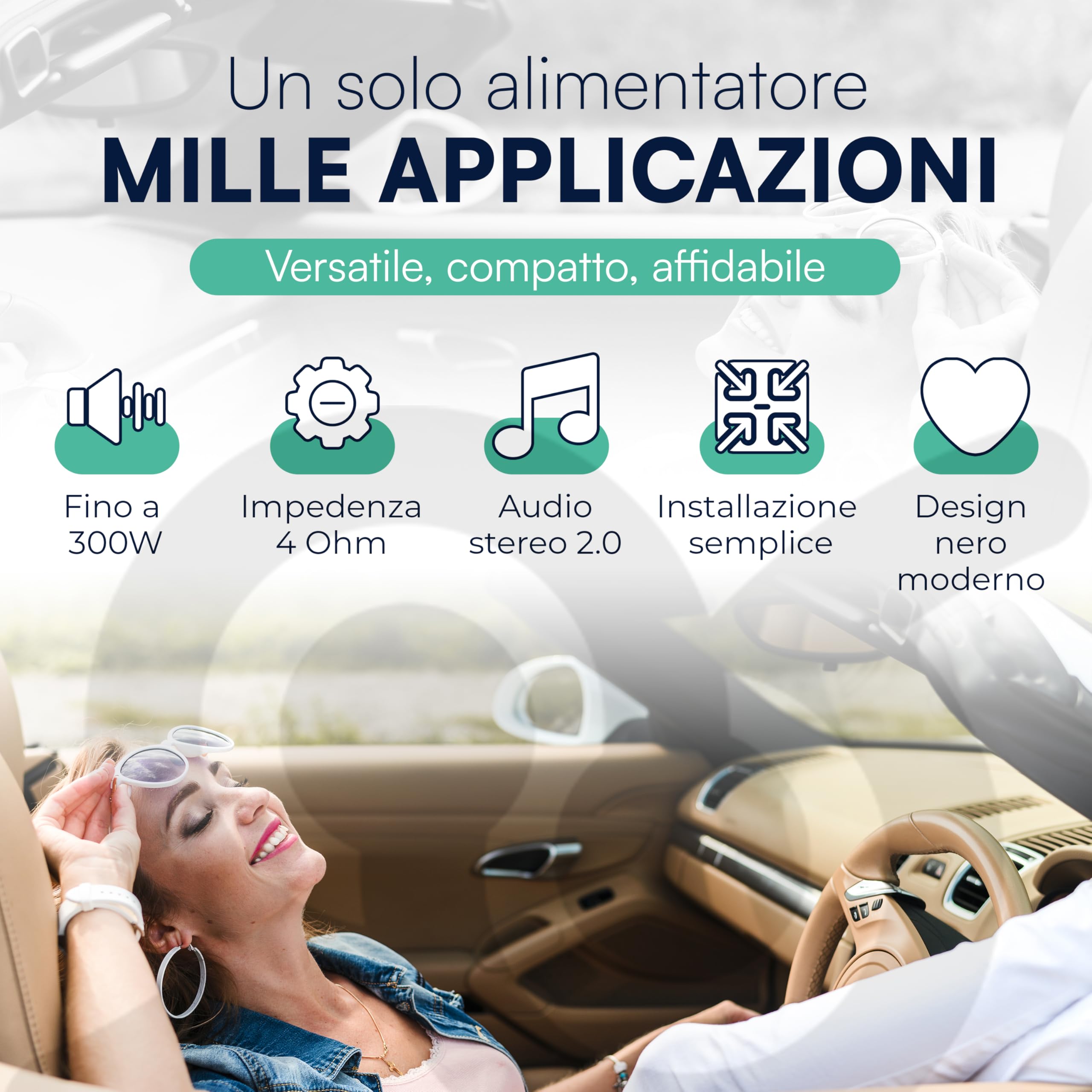 tempo di saldi Coppia Casse Auto 300W da 10 cm Impedenza 4 Ohm - Altoparlanti Auto con Griglie Metalliche Nere - Speaker Acustici per Stereo Automobile Design Elegante
