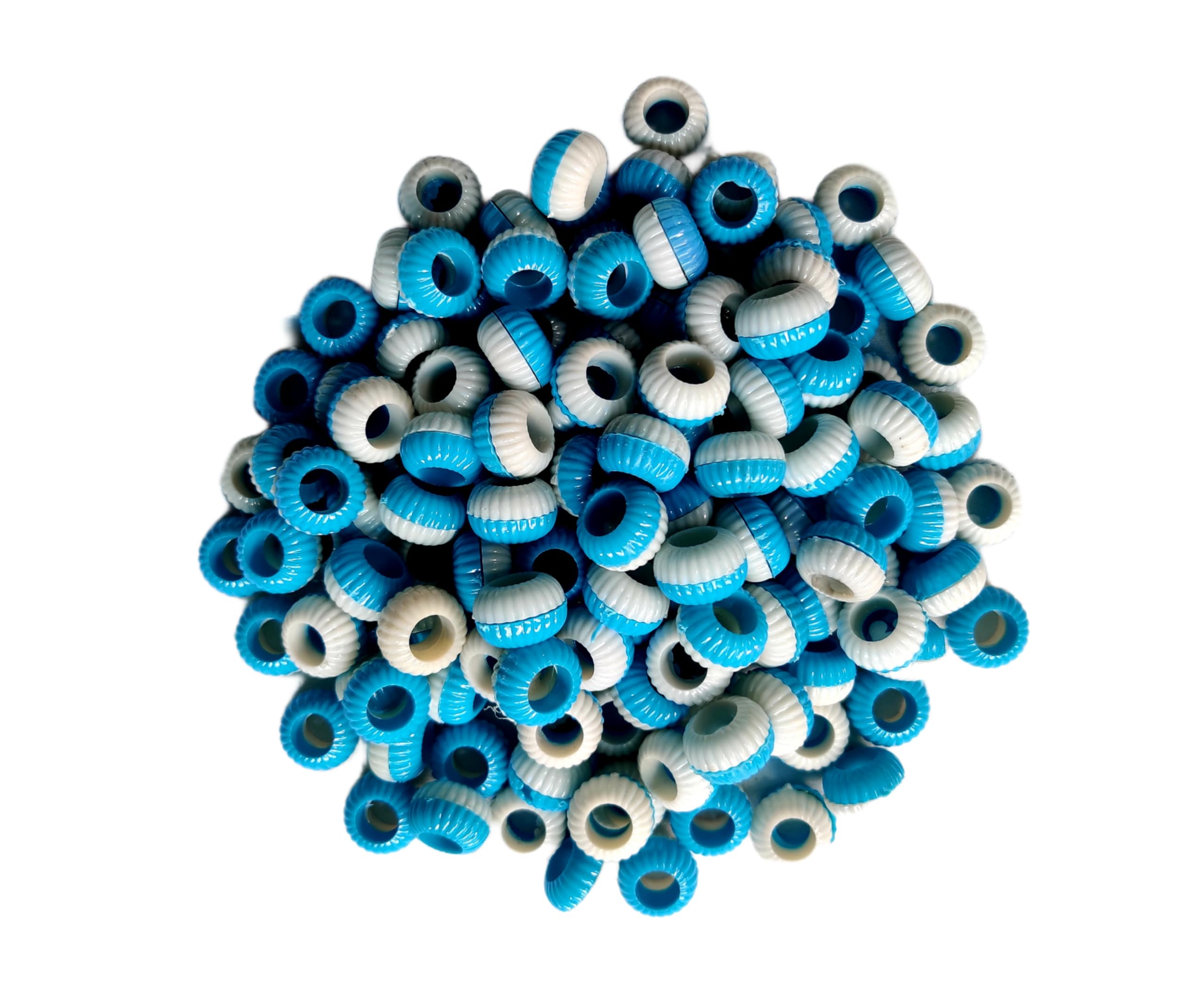 Foot Ring| Pigeon Sound Plastic Foot Ring| Bird Shoulder Guard | Sky & White Colour | 50 Pcs-image-49