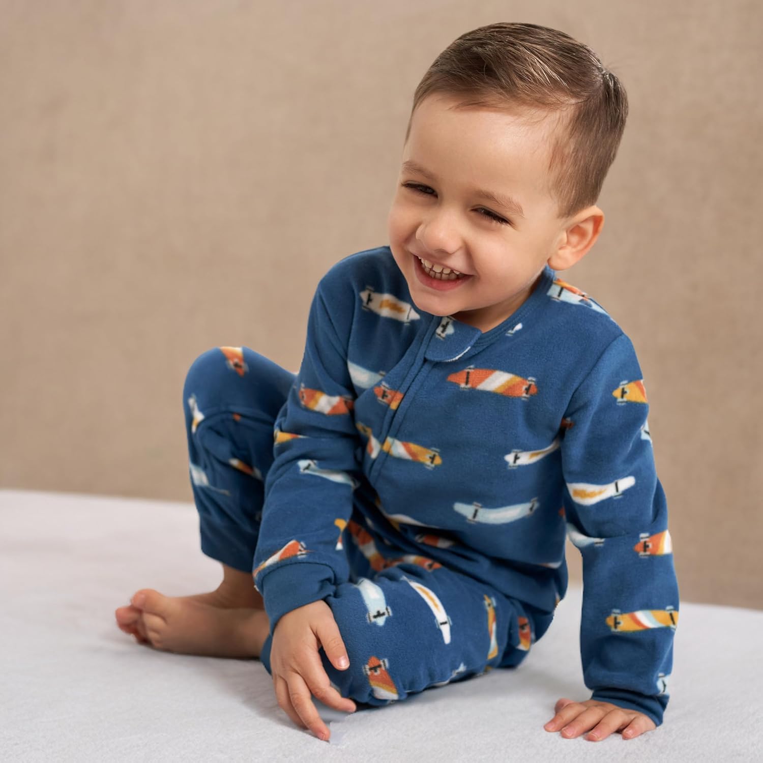 Gerber baby-boys Fleece Footless Pajamas 3-pack - Image 10